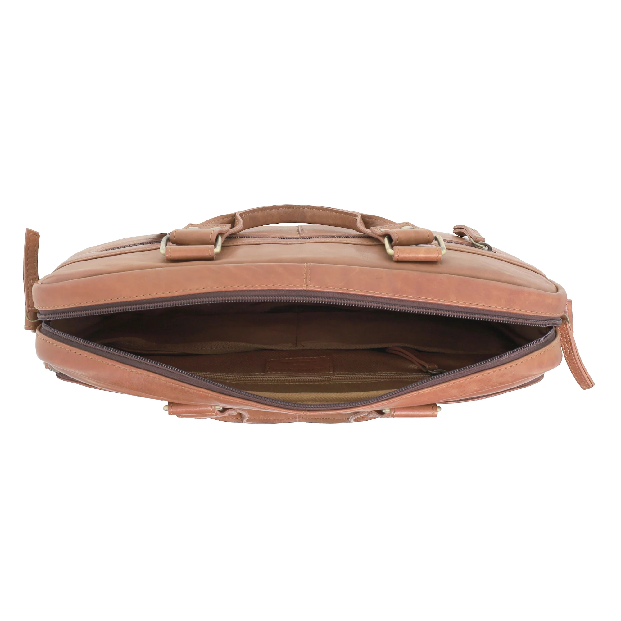 Pierre Cardin Multi-Compartment Leather Computer Bag - Image 3