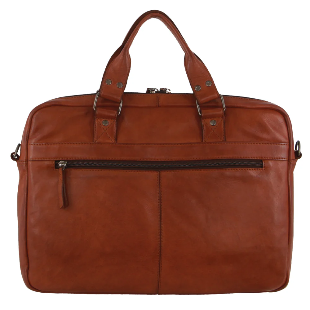 Pierre Cardin Multi-Compartment Leather Computer Bag - Image 5