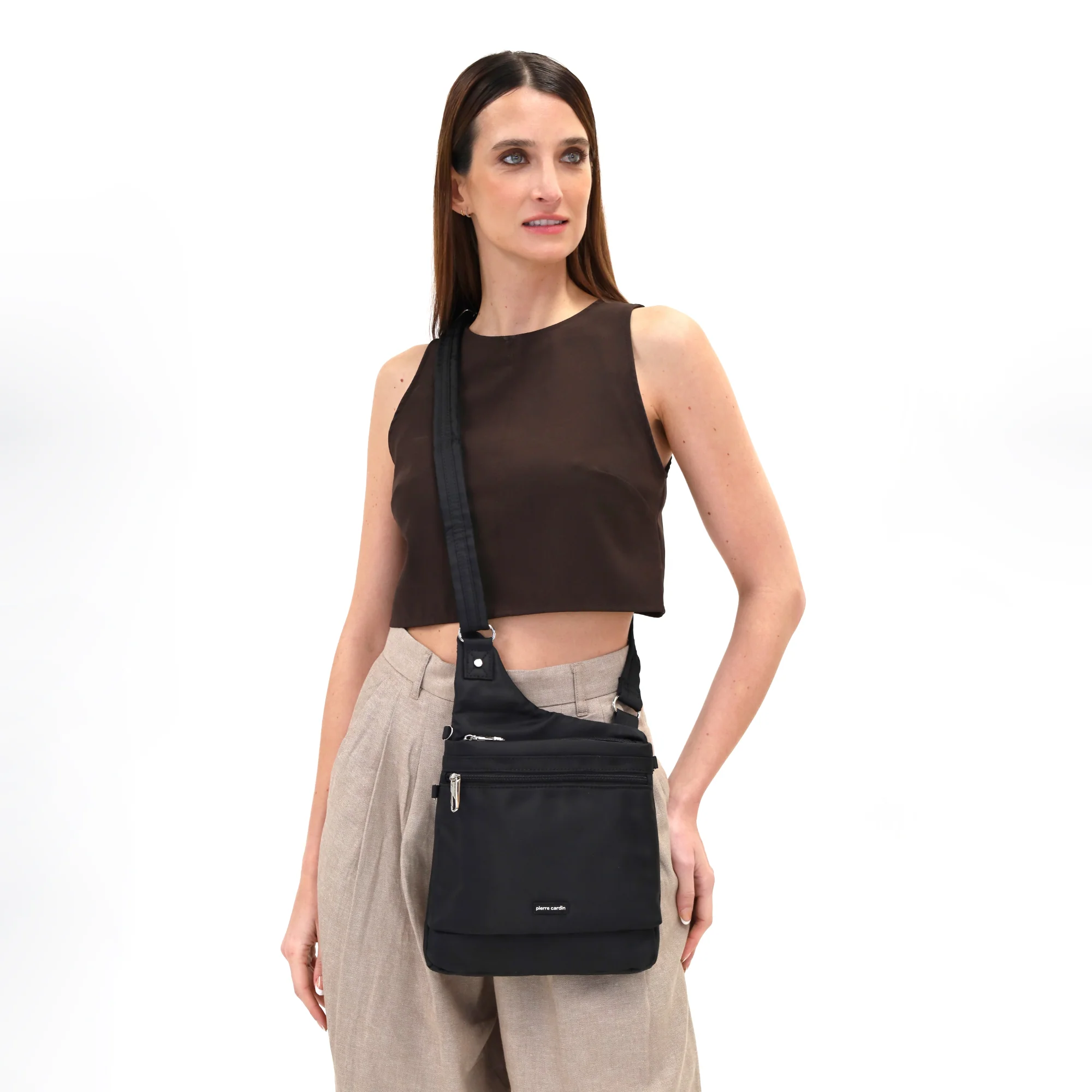 Pierre Cardin Nylon Anti-Theft Cross Body Bag - Image 2