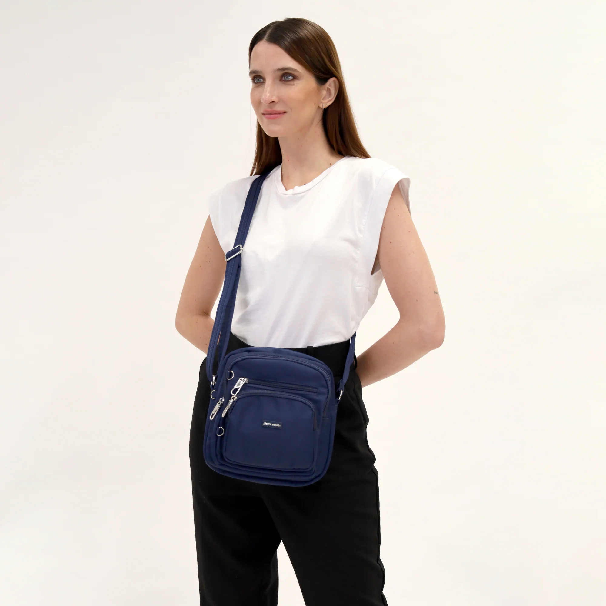 Pierre Cardin Nylon Anti-Theft Cross Body Bag - Image 6