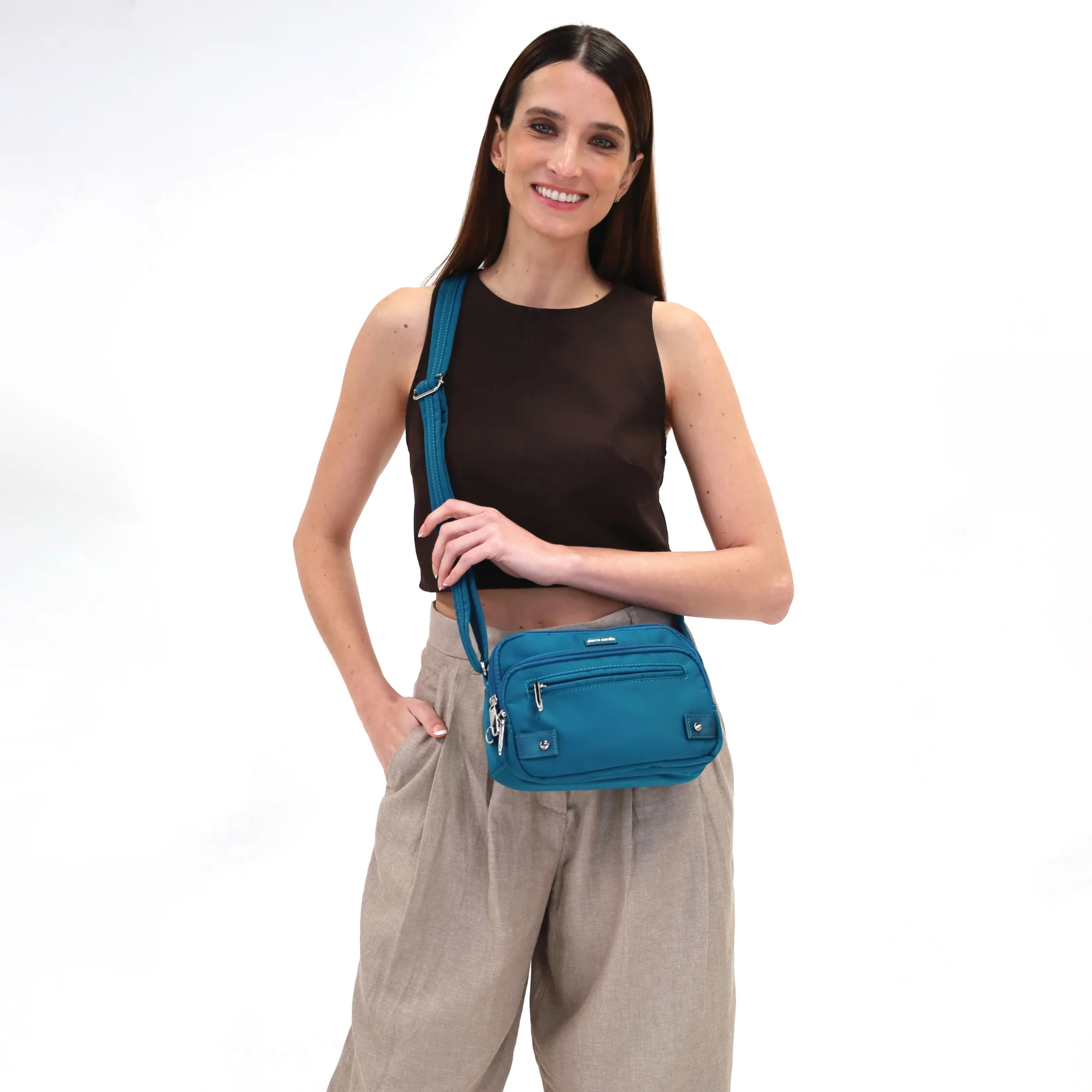 Pierre Cardin Nylon Anti-Theft Cross Body Bag - Image 2