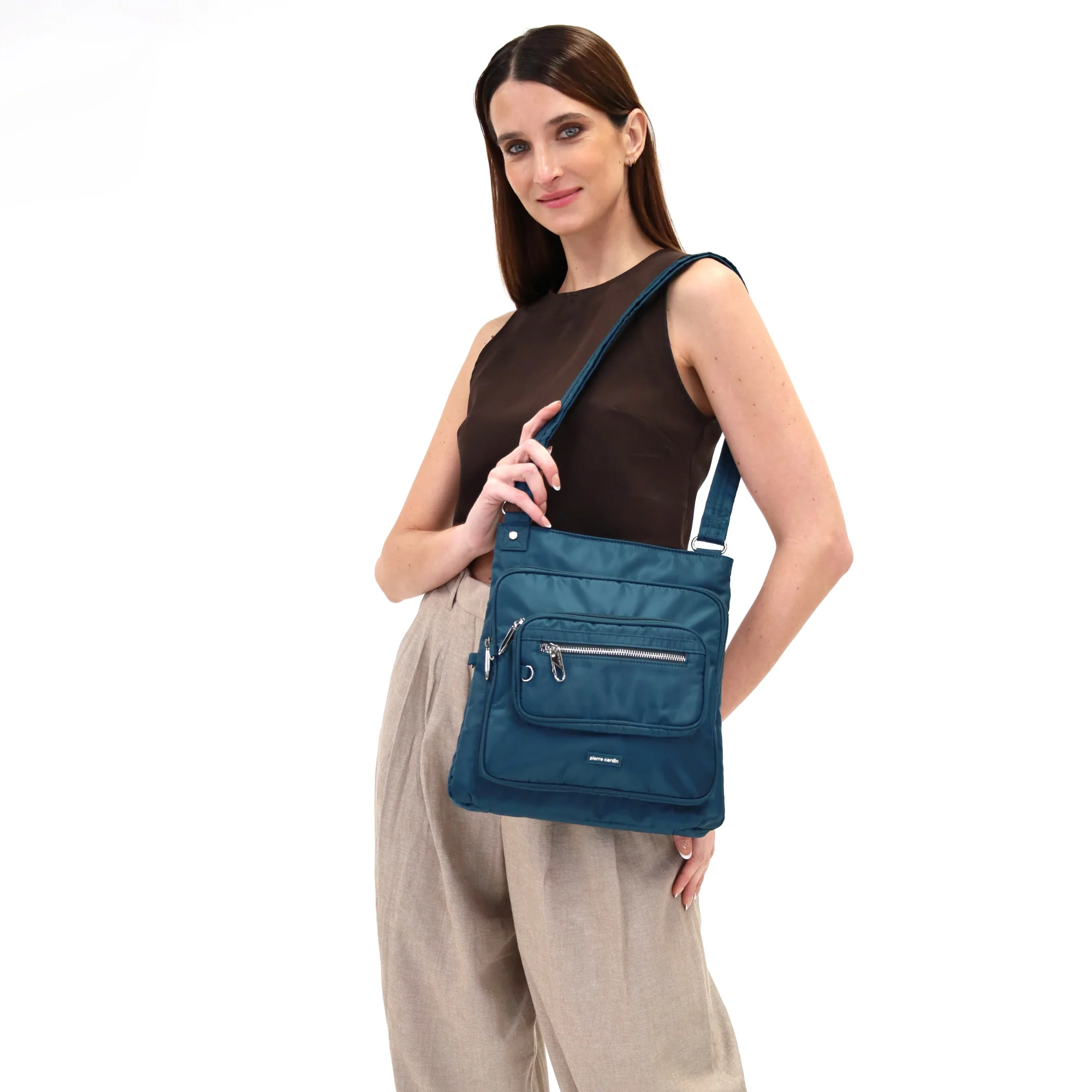 Pierre Cardin Nylon Anti-Theft Cross Body Bag - Image 2