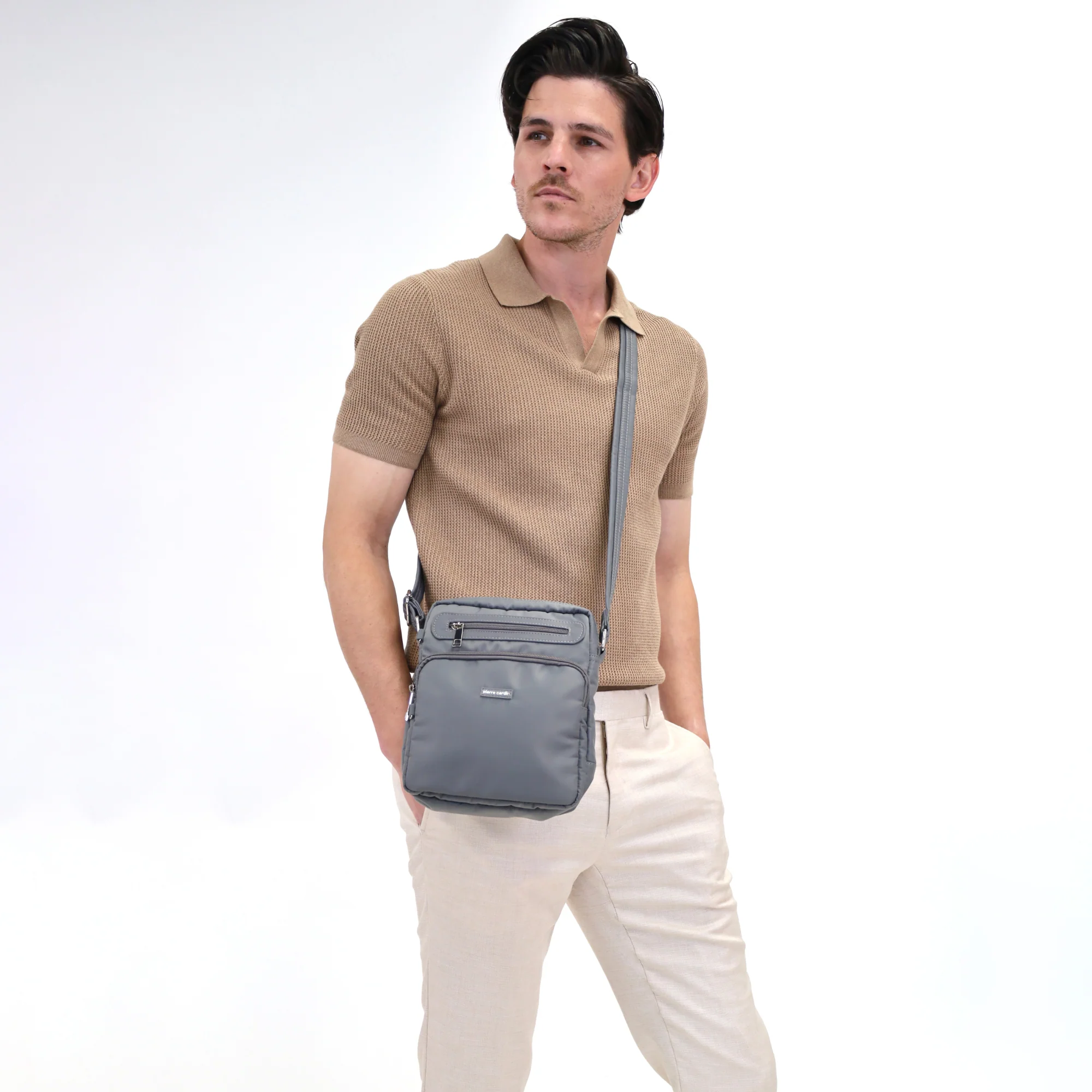 Pierre Cardin Nylon Anti-Theft Cross Body Bag - Image 2