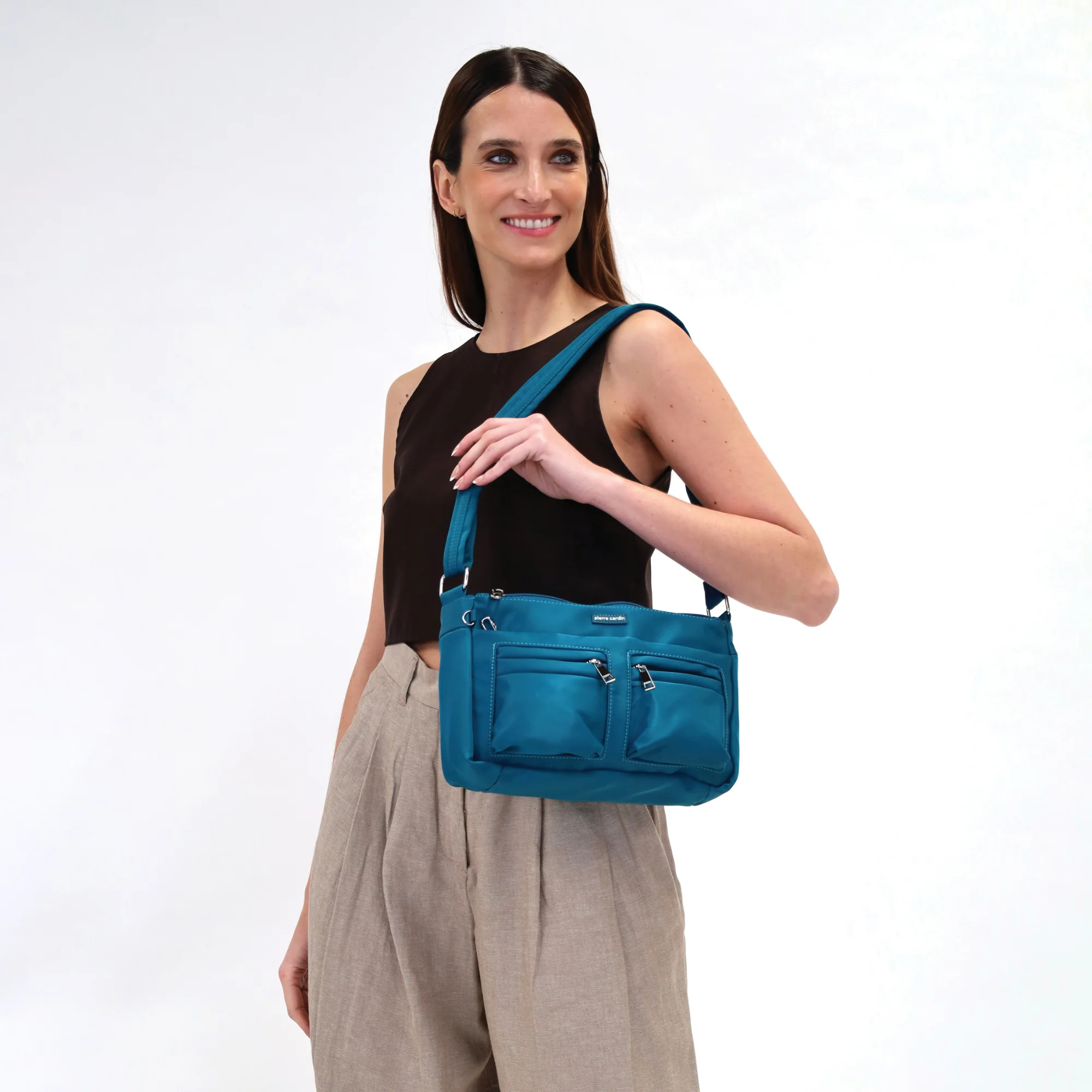 Pierre Cardin Nylon Anti-Theft Cross Body Bag - Image 2