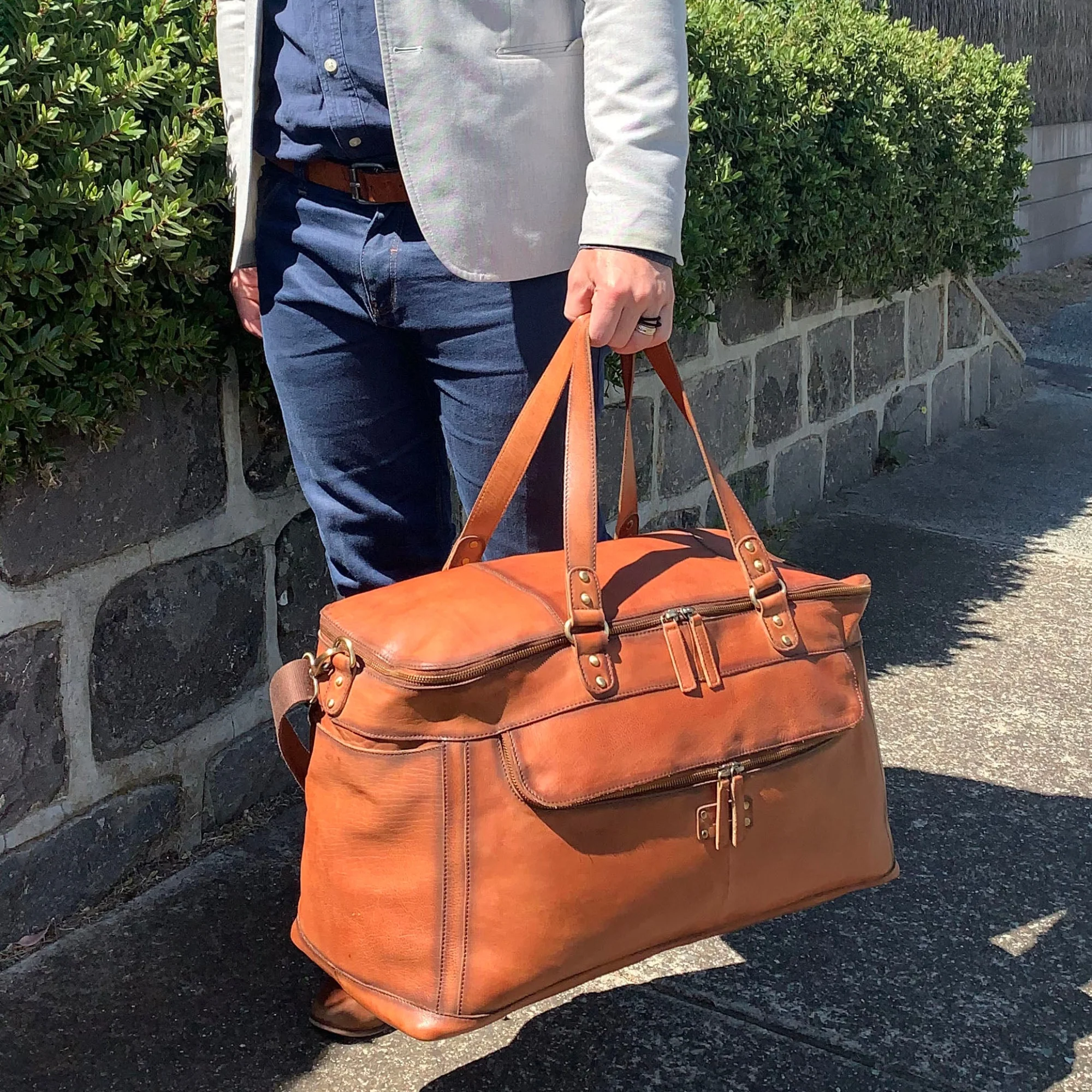 Pierre Cardin Leather Multi-Compartment Overnight Bag - Image 2