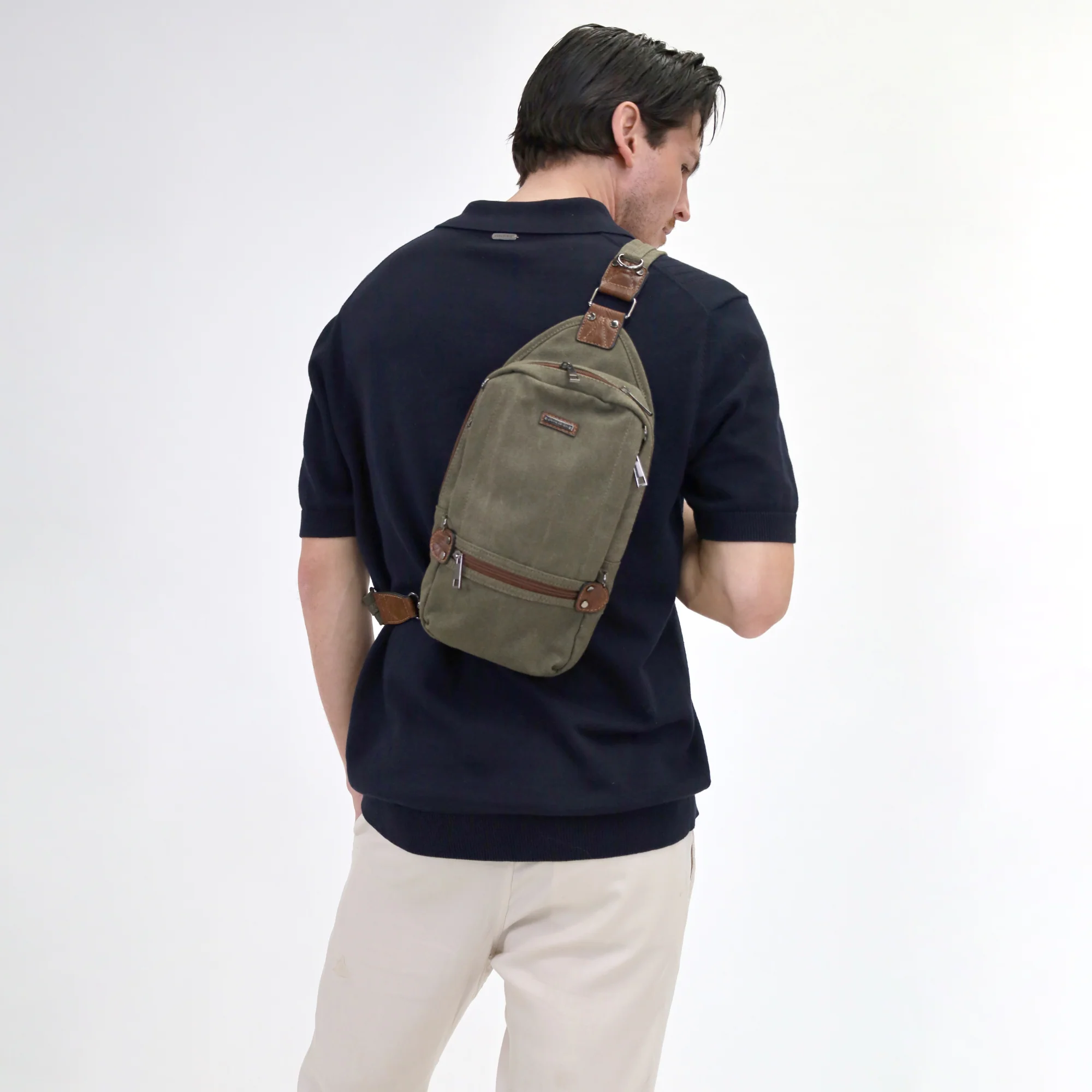 Pierre Cardin Canvas Cross Body Bag - Image 5