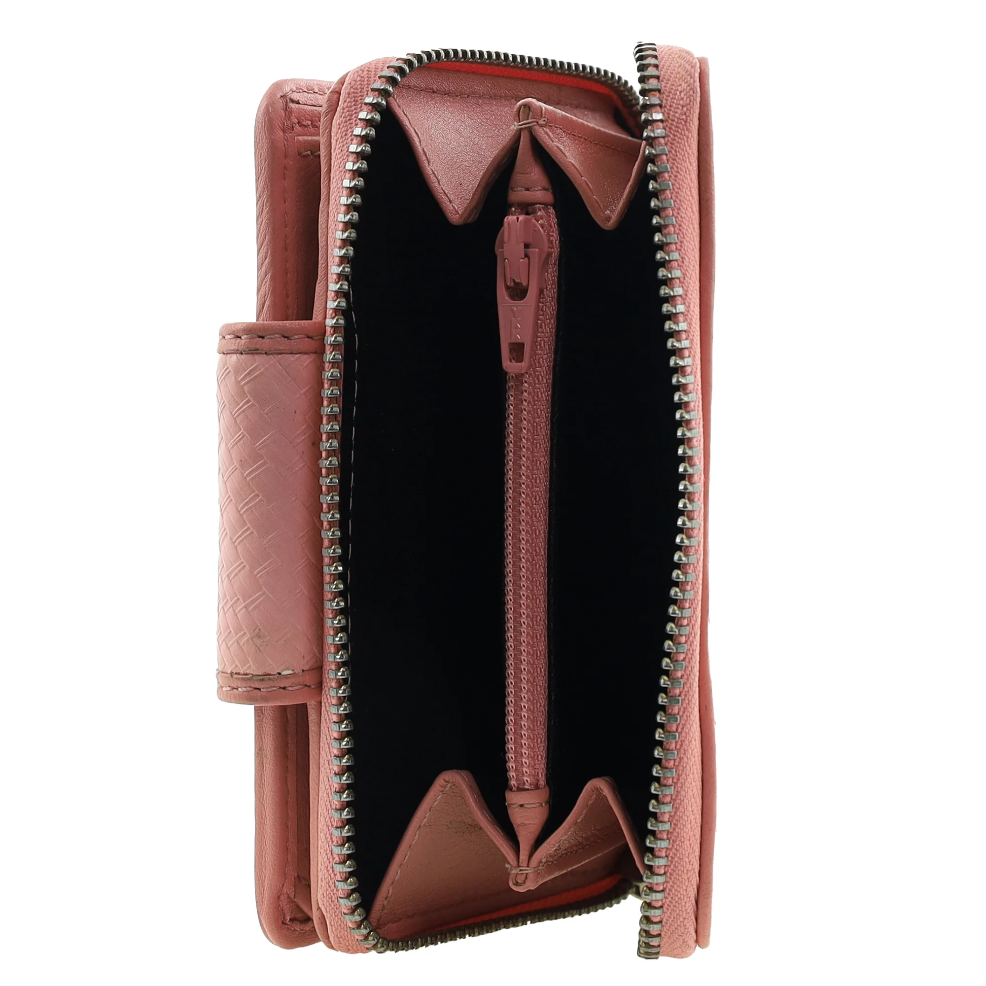 Pierre Cardin Genuine Leather Ladies Bi-Fold Wallet with Zip Coin Section in Pink - Image 4