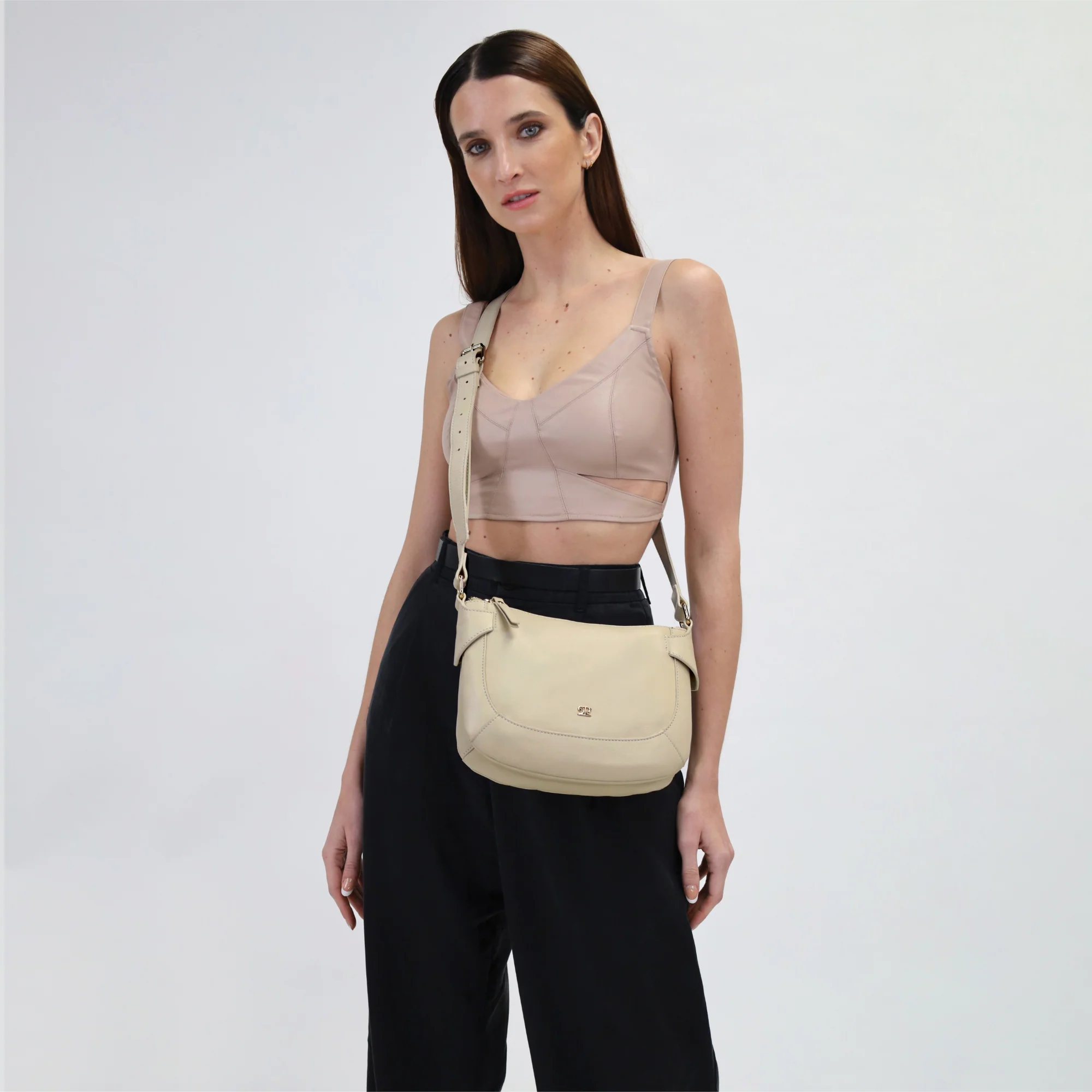 Pierre Cardin Ladies Leather Sleek Crossbody Bag - Image 2