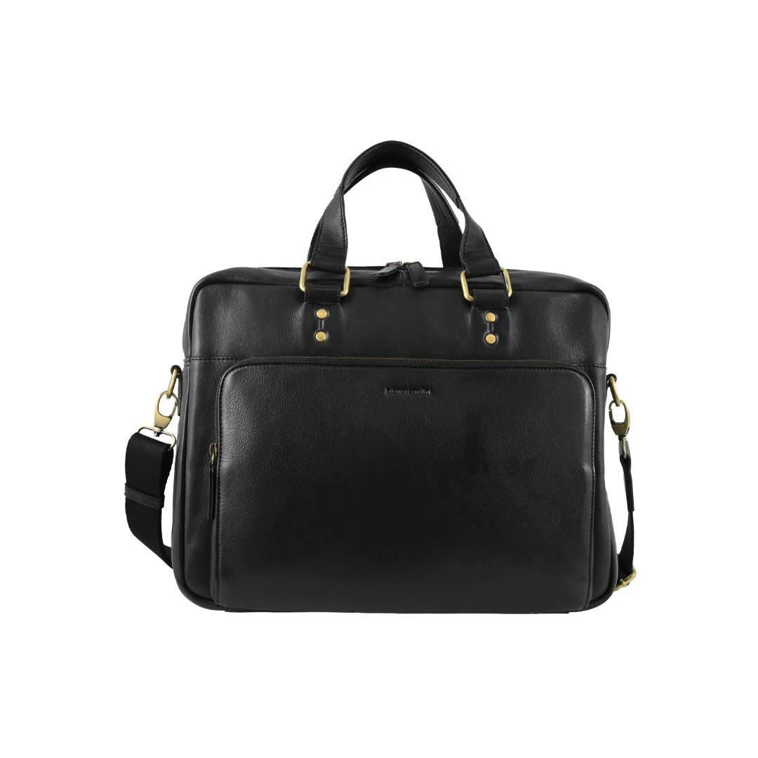 Pierre Cardin Men's Leather Rustic Business/Laptop Bag - Image 3