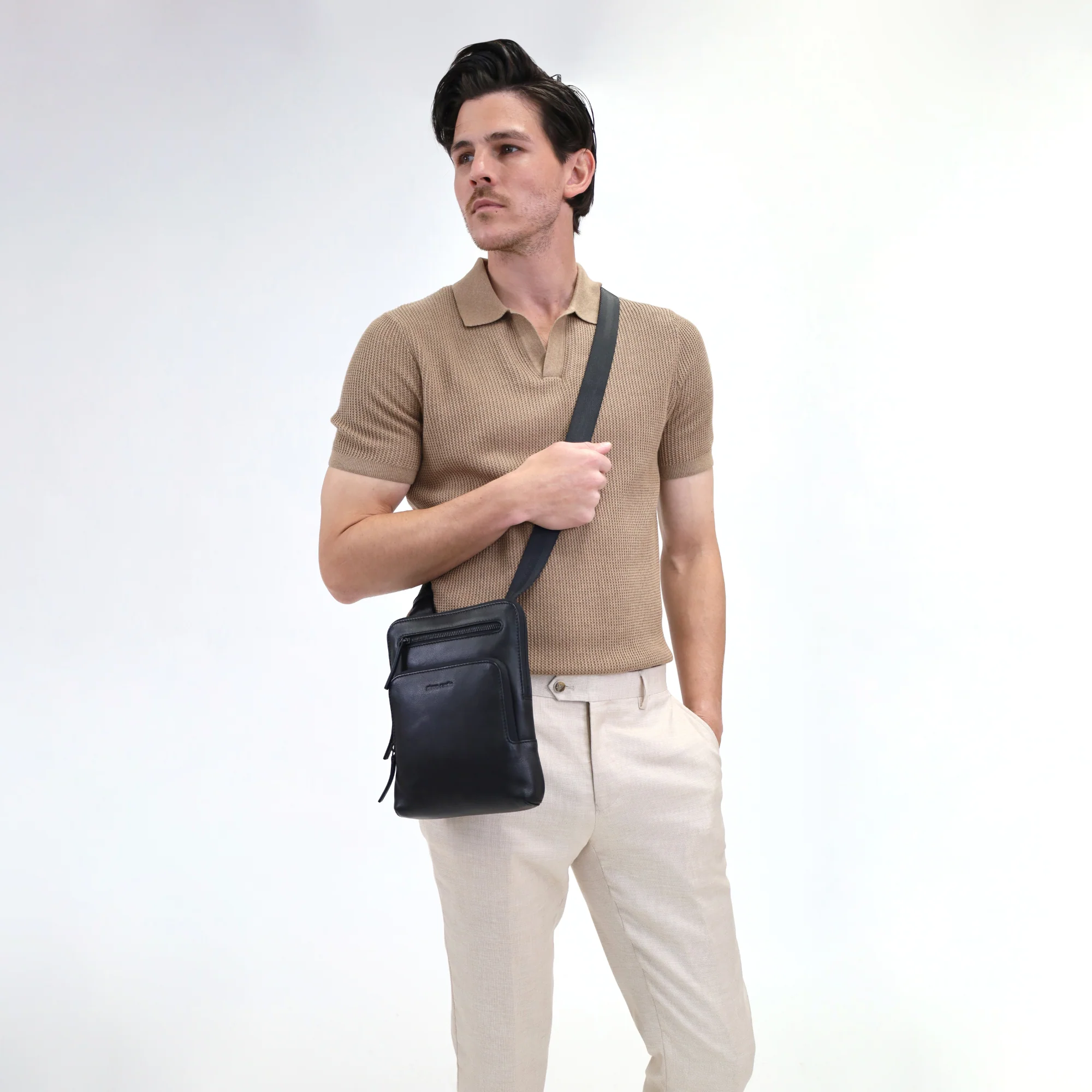 Pierre Cardin Men's Leather Casual Crossbody Bag - Image 2