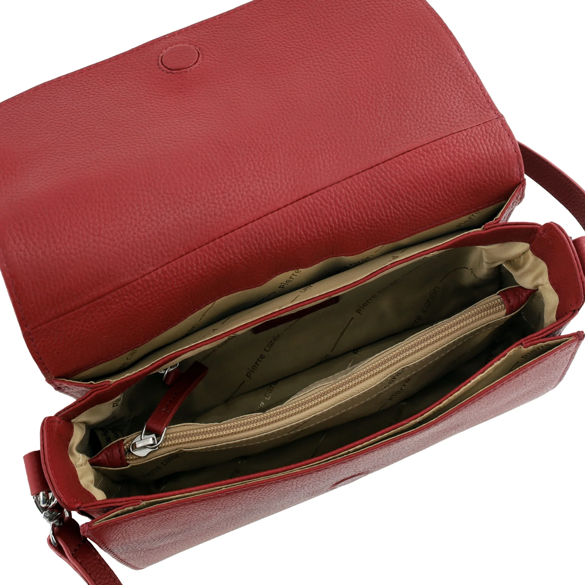 Pierre Cardin Ladies Leather Flap Over Crossbody Bag - Image 3