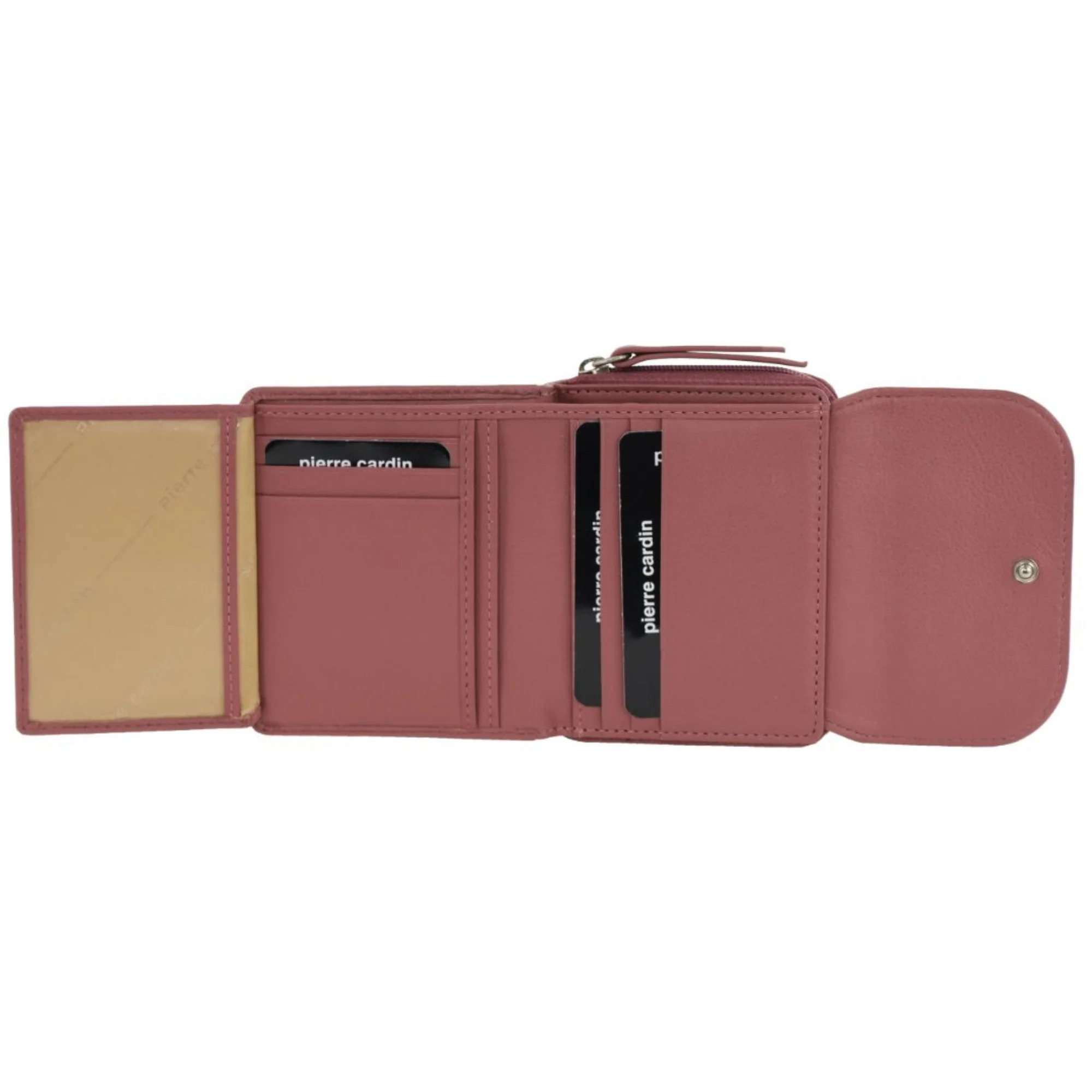 Pierre Cardin Ladies Leather Tri-Fold Tab Wallet - Image 4