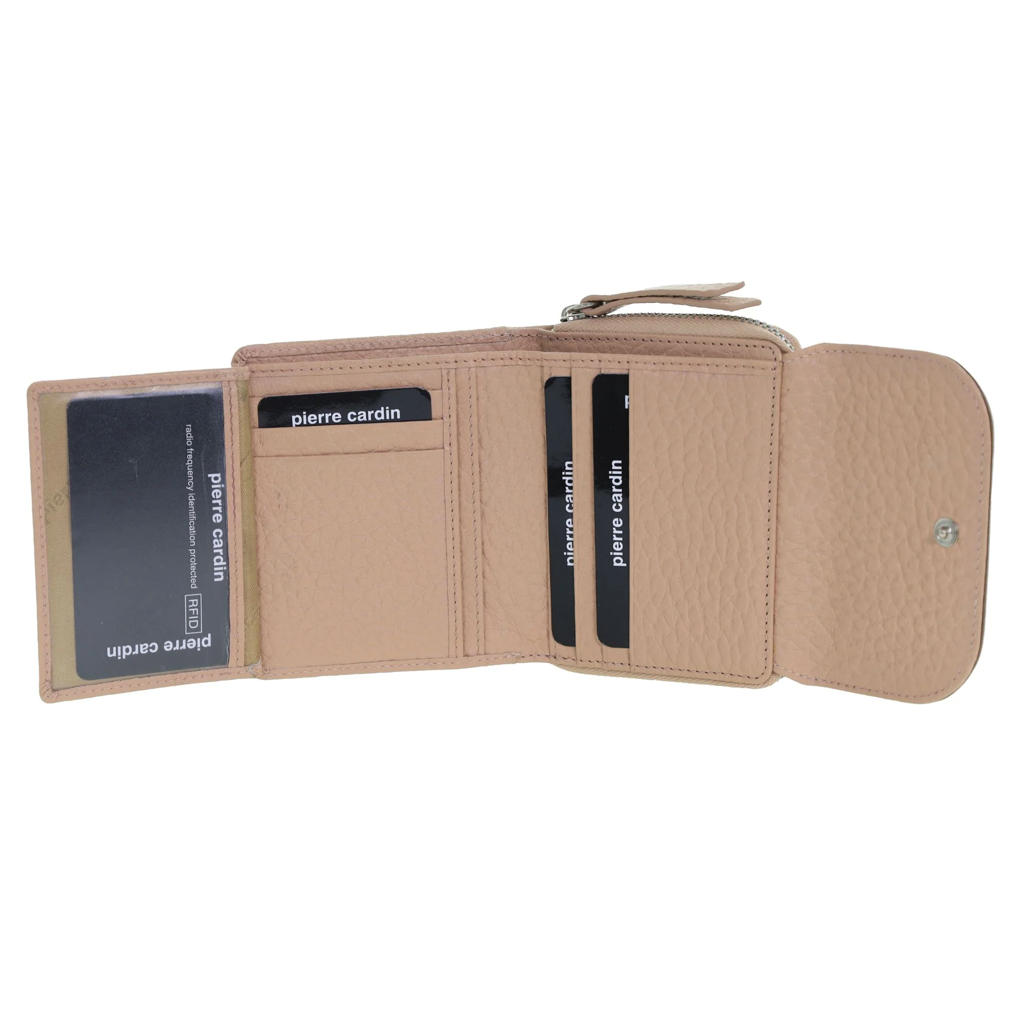 Pierre Cardin Ladies Leather Tri-Fold Tab Wallet - Image 2