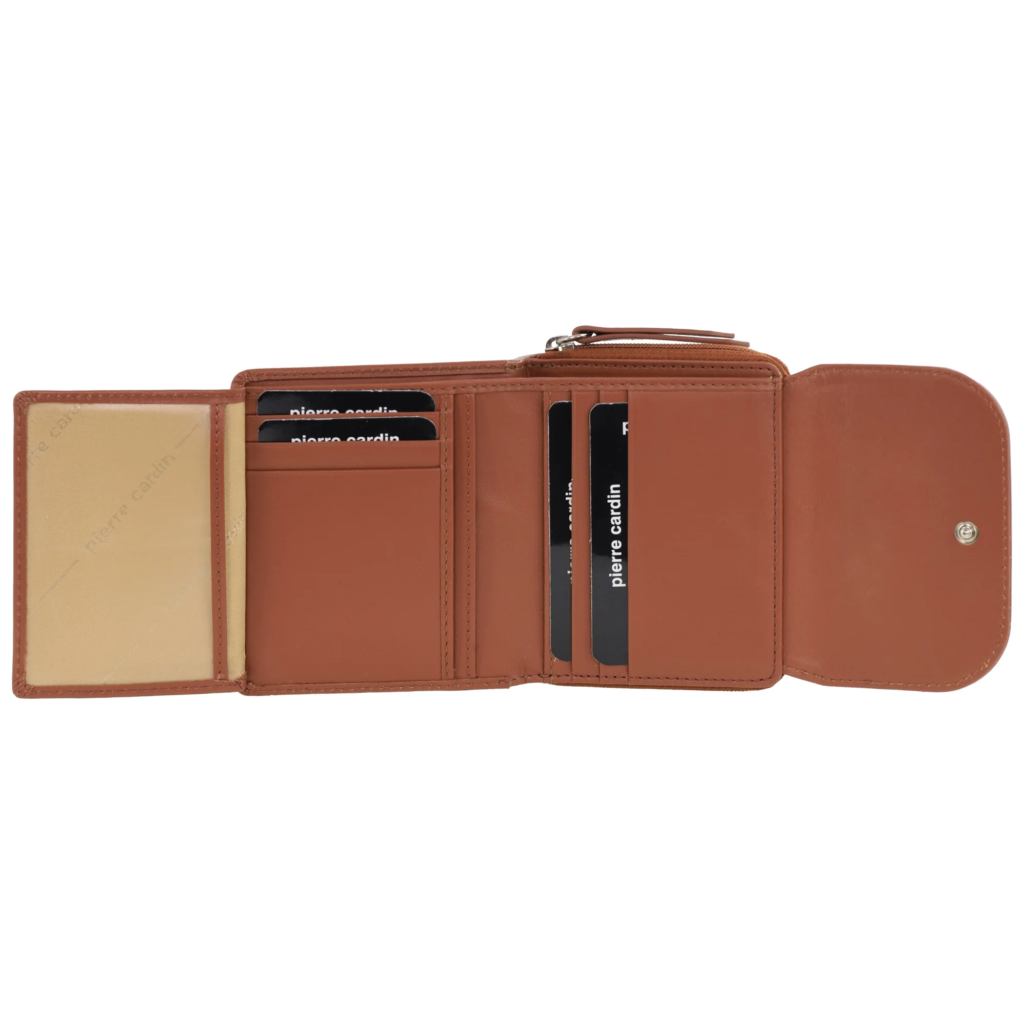 Pierre Cardin Ladies Leather Tri-Fold Tab Wallet - Image 4