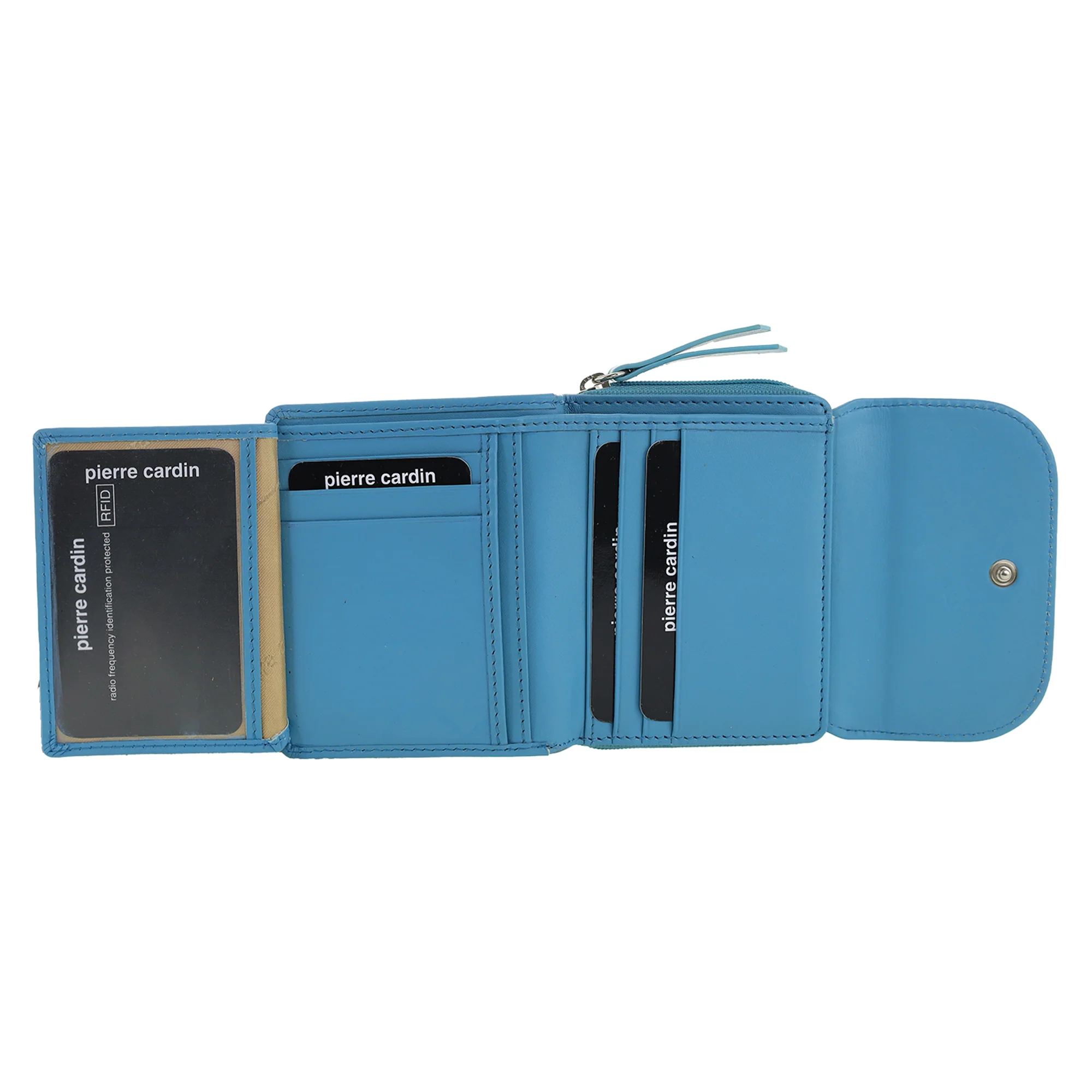 Pierre Cardin Ladies Leather Tri-Fold Tab Wallet - Image 4