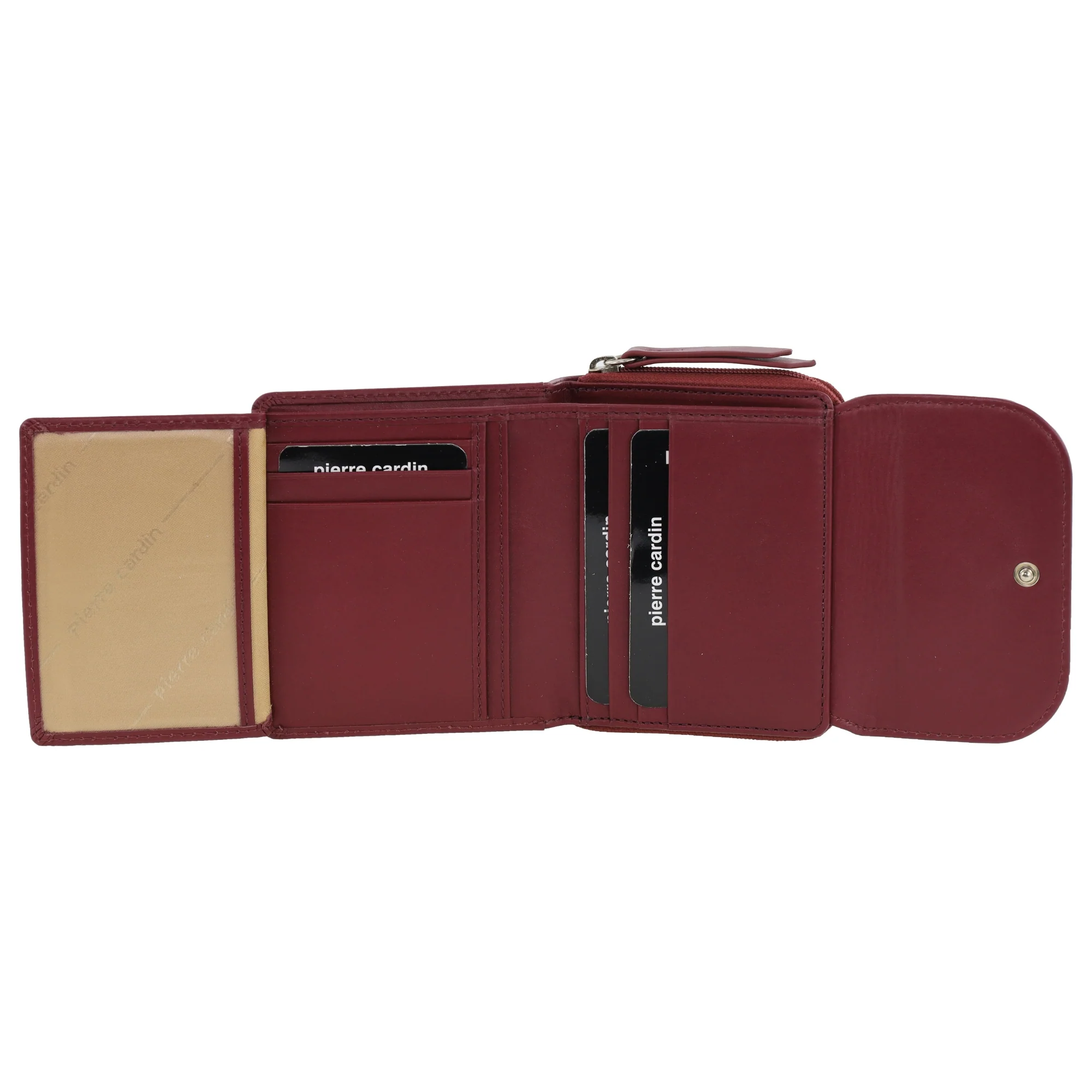 Pierre Cardin Ladies Leather Tri-Fold Tab Wallet - Image 4