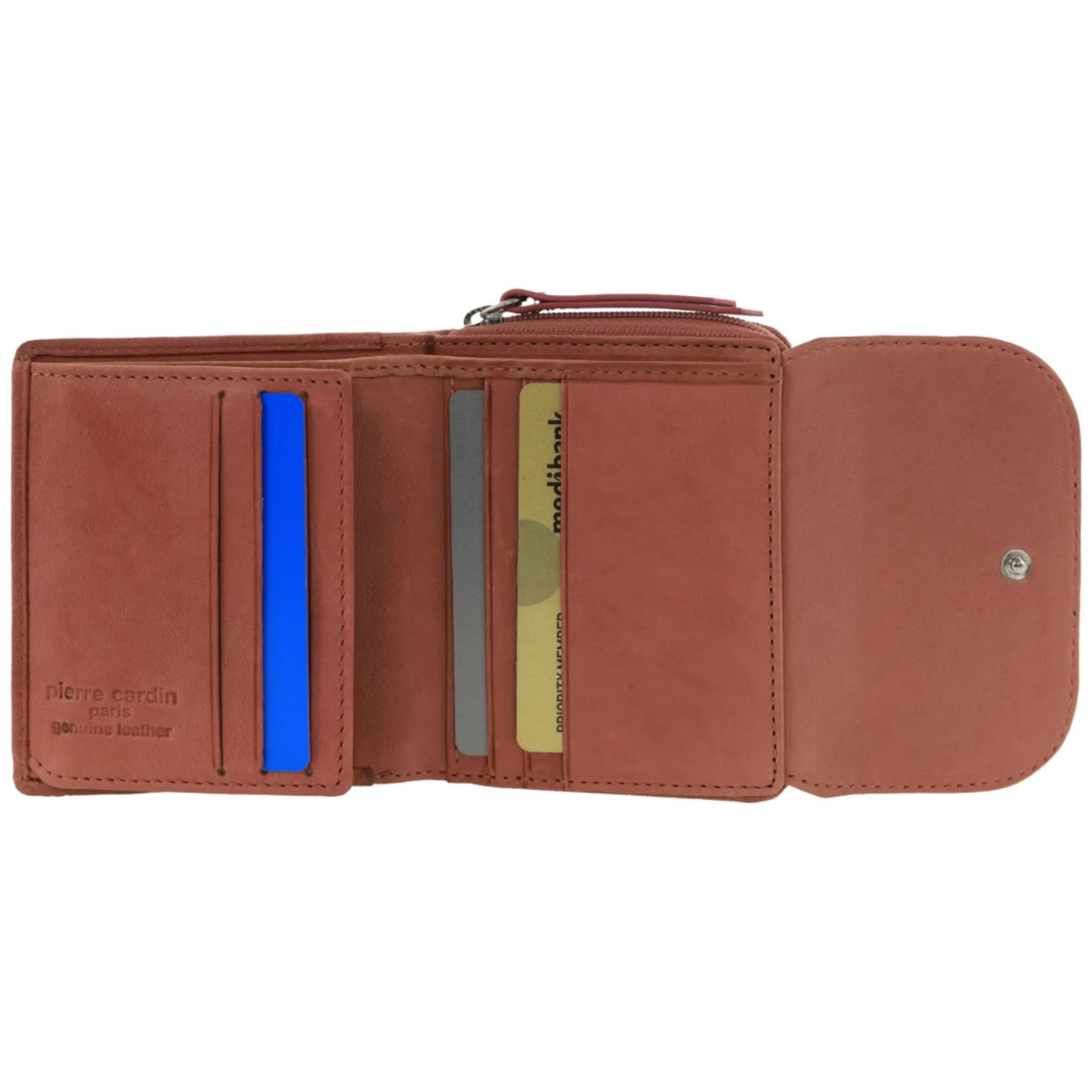 Pierre Cardin Ladies Leather Tri-Fold Tab Wallet - Image 4