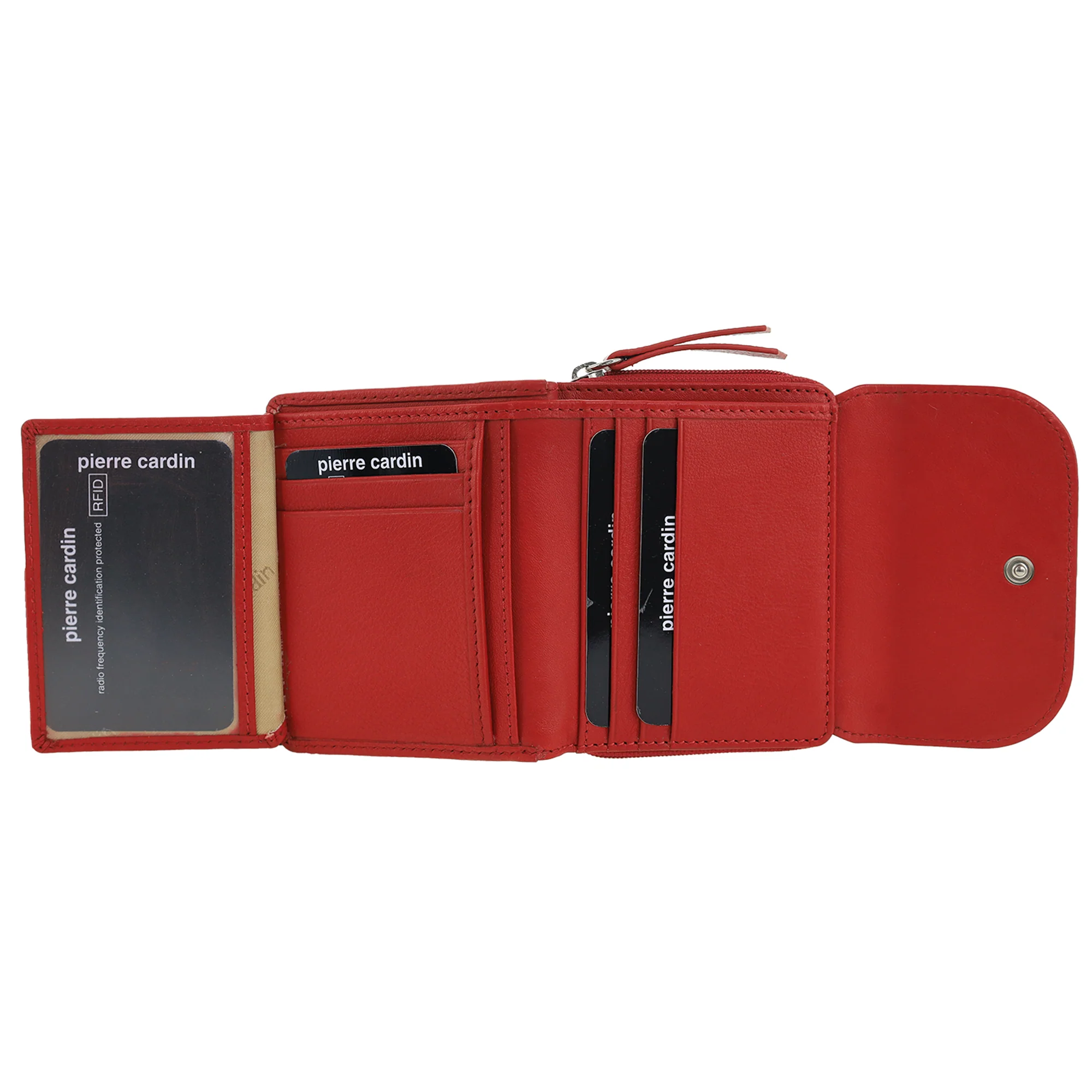 Pierre Cardin Ladies Leather Tri-Fold Tab Wallet - Image 4