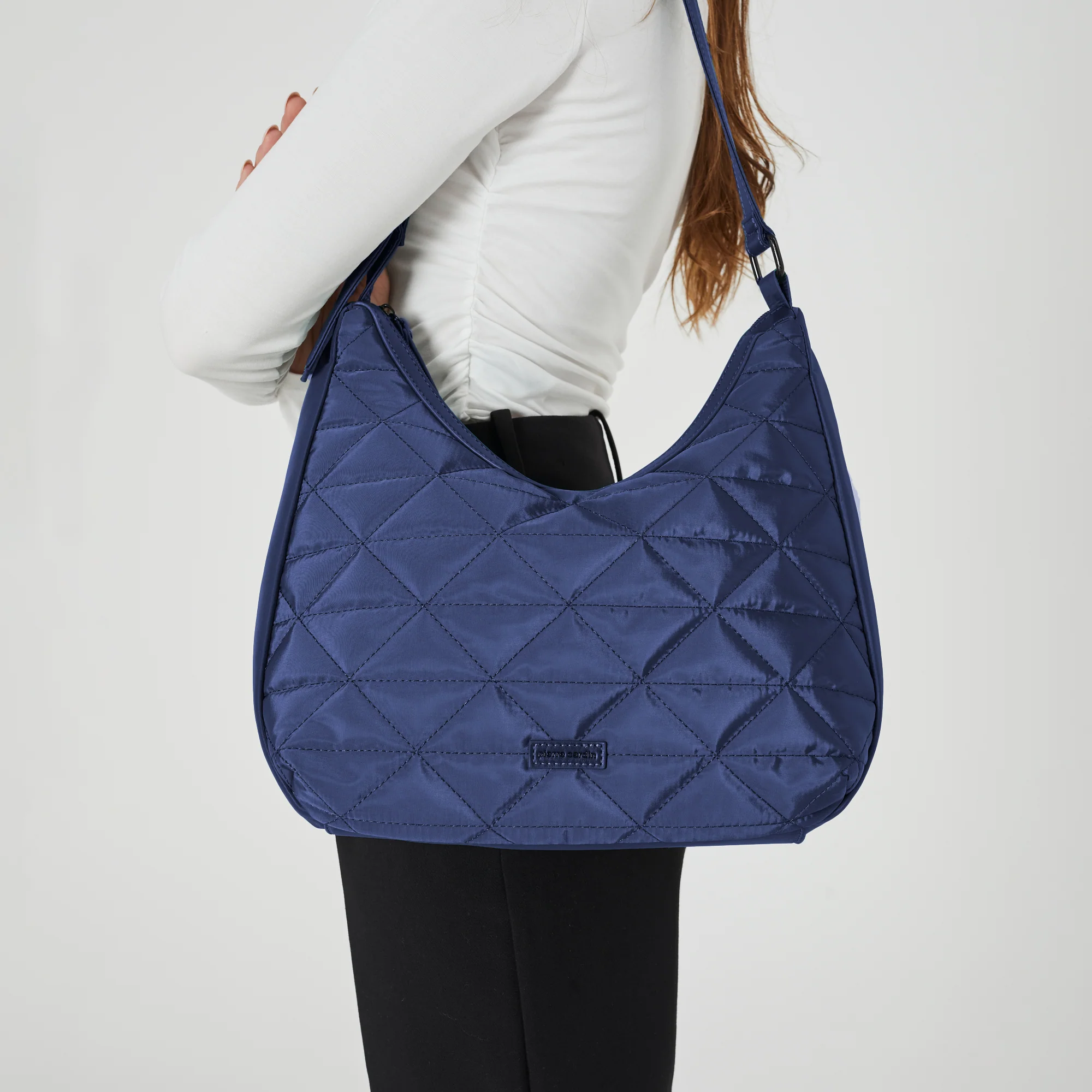 Pierre Cardin Ladies Nylon Quilted Hobo Bag - Image 2