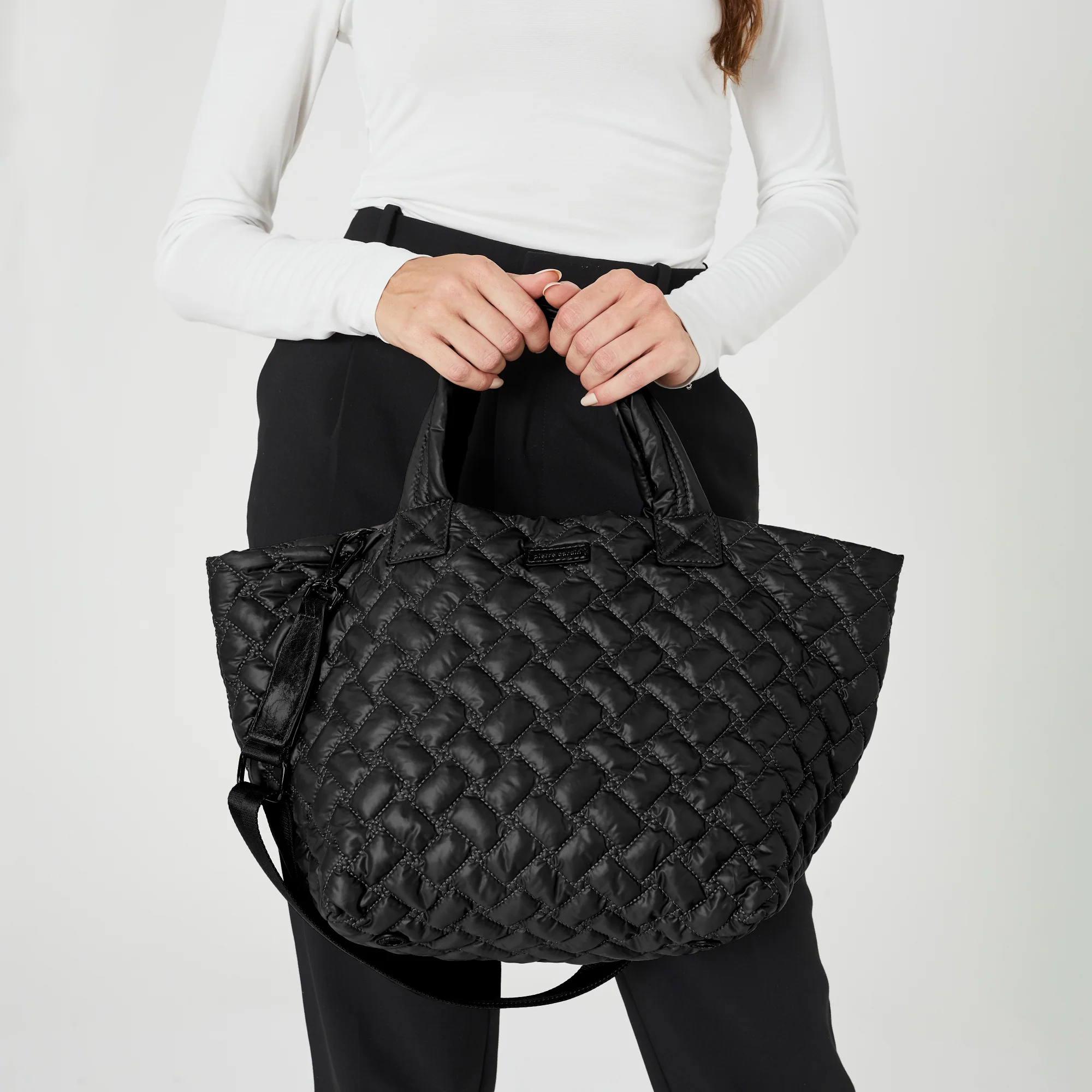 Pierre Cardin Ladies Nylon Small Quilted Tote Bag - Image 2