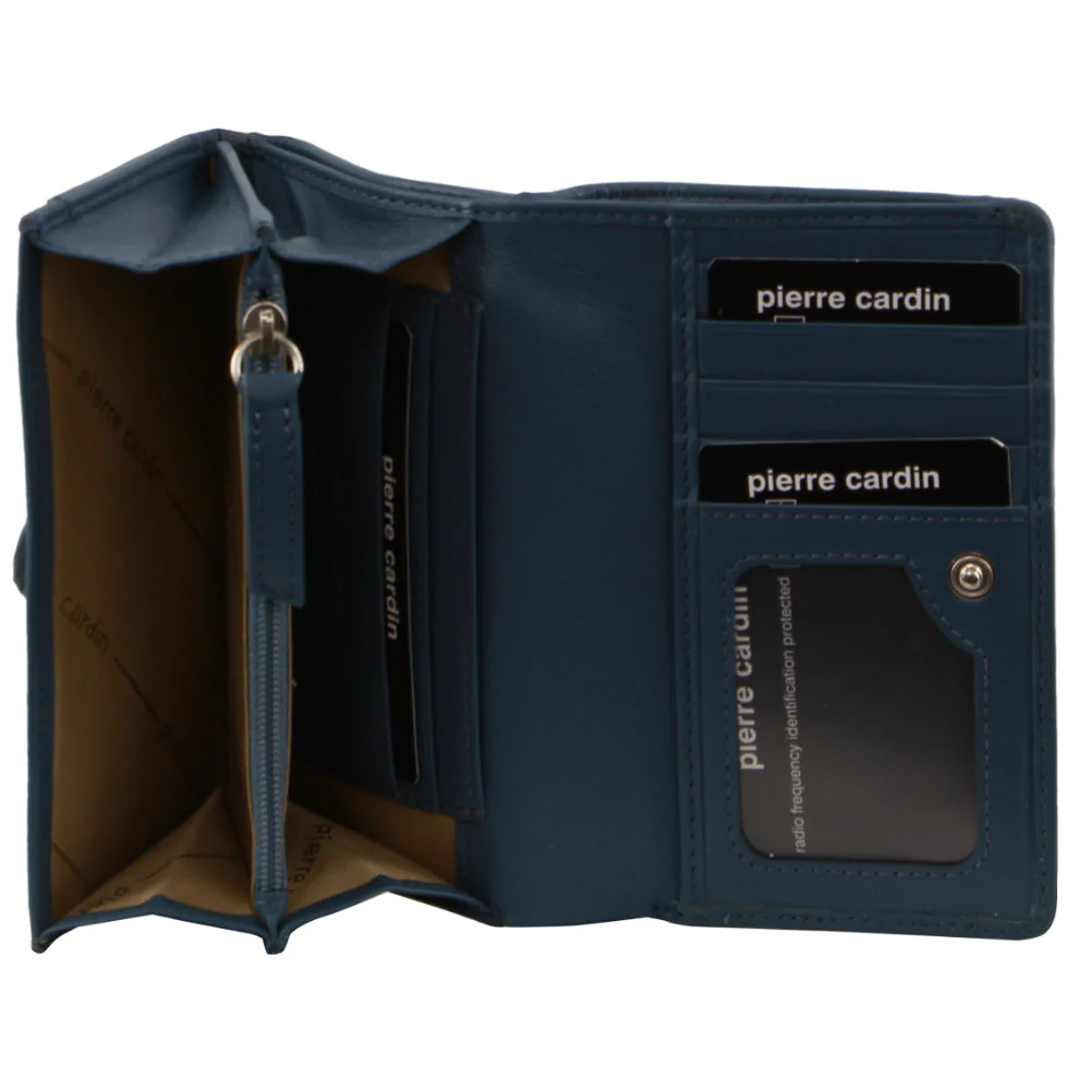 Pierre Cardin Leather Art Design Bi-Fold Flap Wallet - Image 2