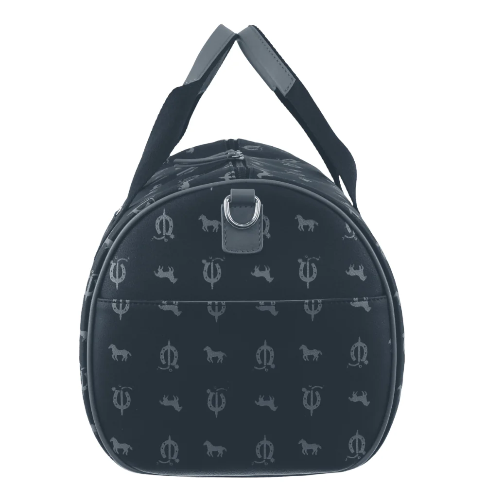 Pierre Cardin Leather/Canvas Print Design Duffle Bag - Image 2