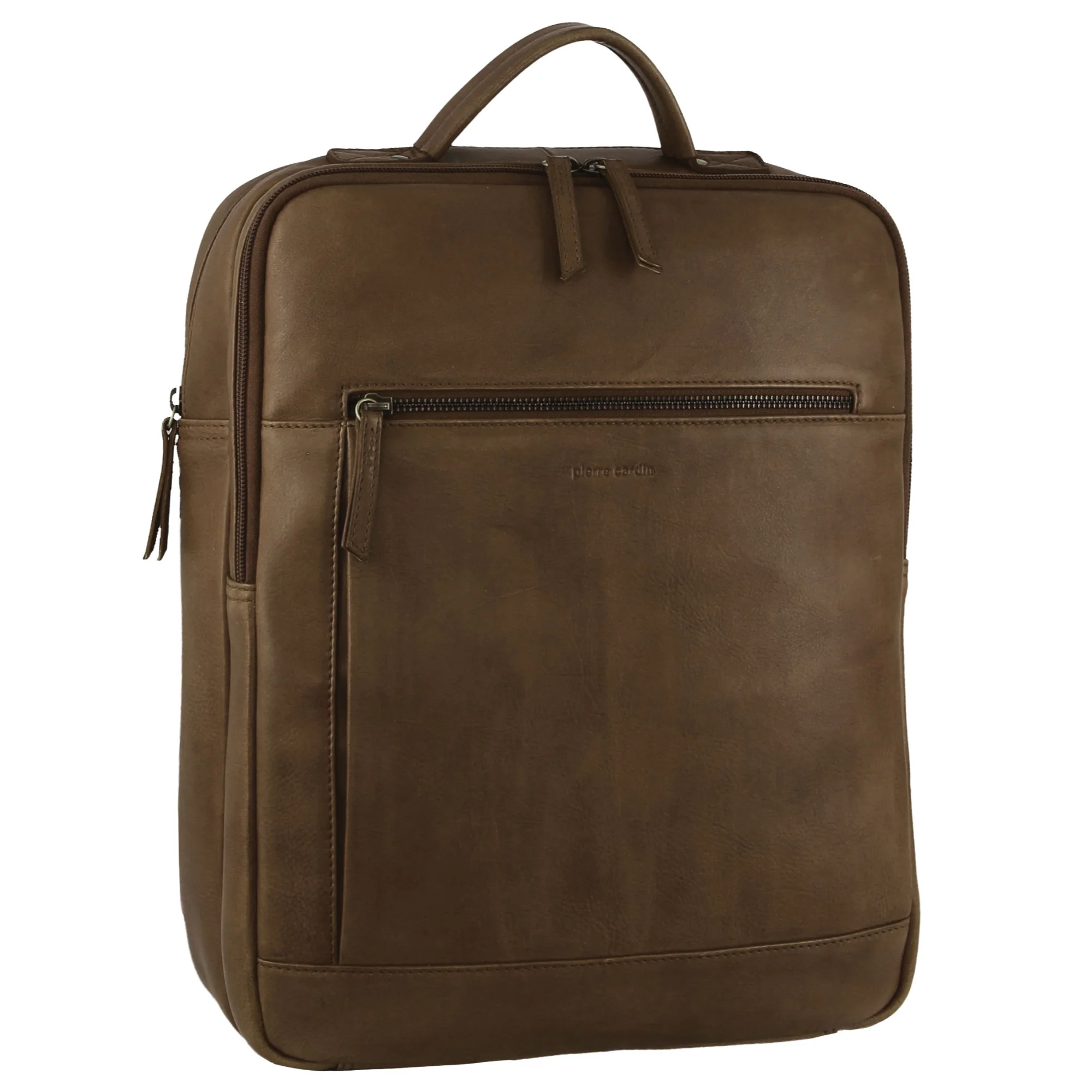 Pierre Cardin Leather Business/Laptop Backpack