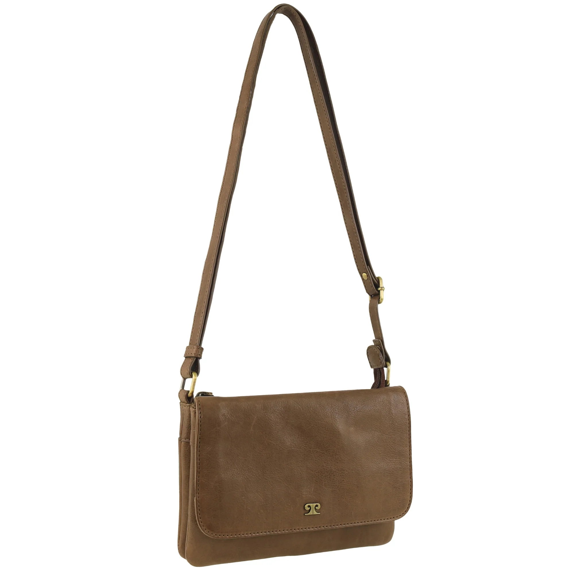 Pierre Cardin Leather Flap-over Crossbody Bag