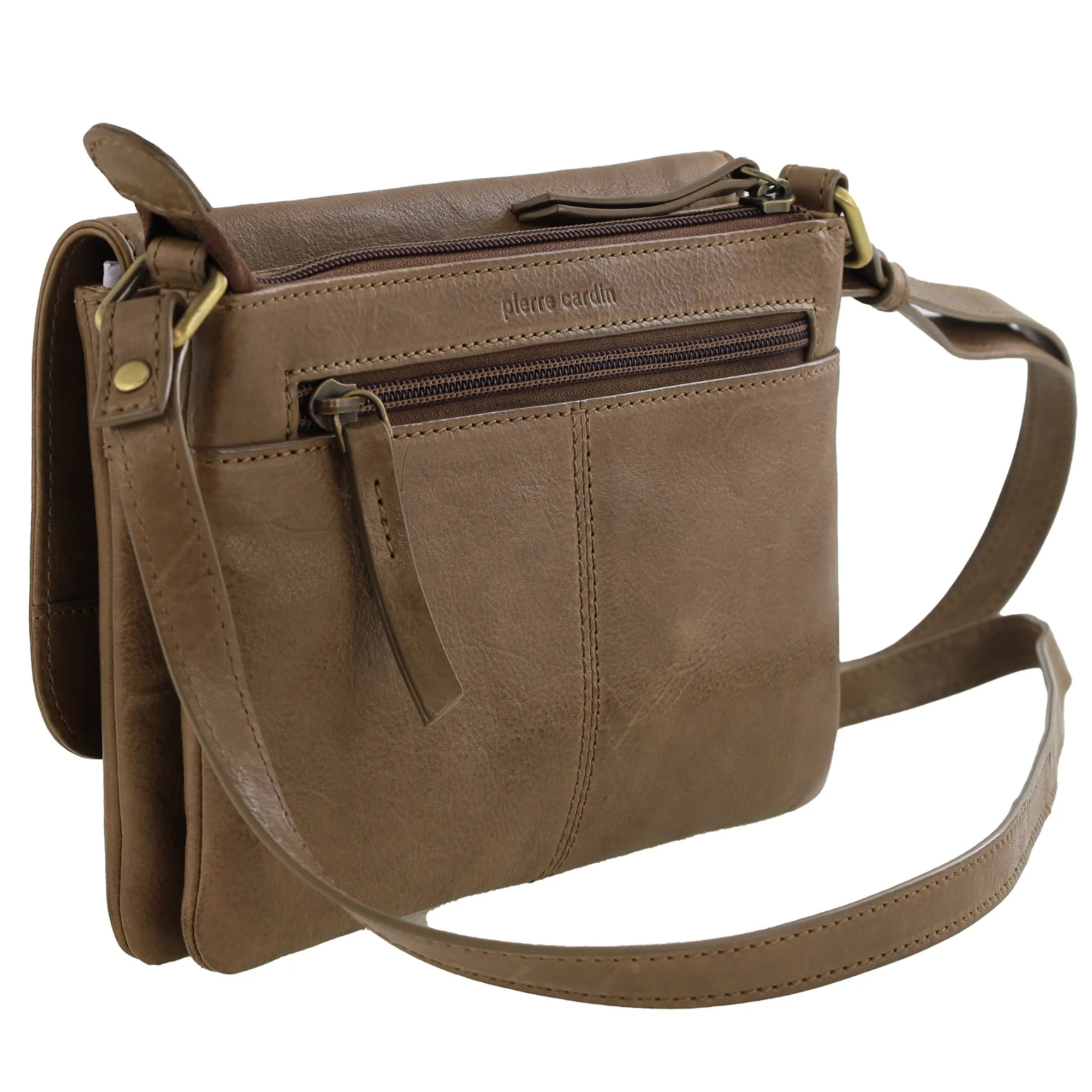 Pierre Cardin Leather Flap-over Crossbody Bag - Image 4