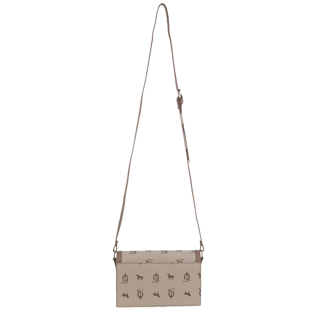 Pierre Cardin Canvas Print/Leather Trim Flap Cross-Body Bag - Image 4