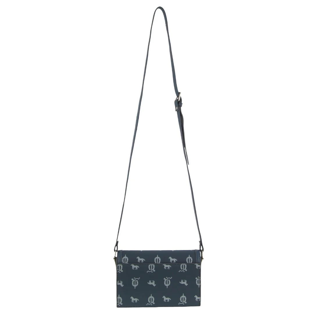 Pierre Cardin Canvas Print/Leather Trim Flap Cross-Body Bag - Image 5
