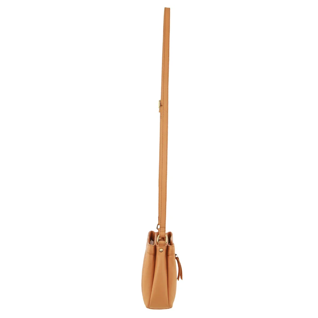 Pierre Cardin Leather Pleated Design Crossbody Bag - Image 3