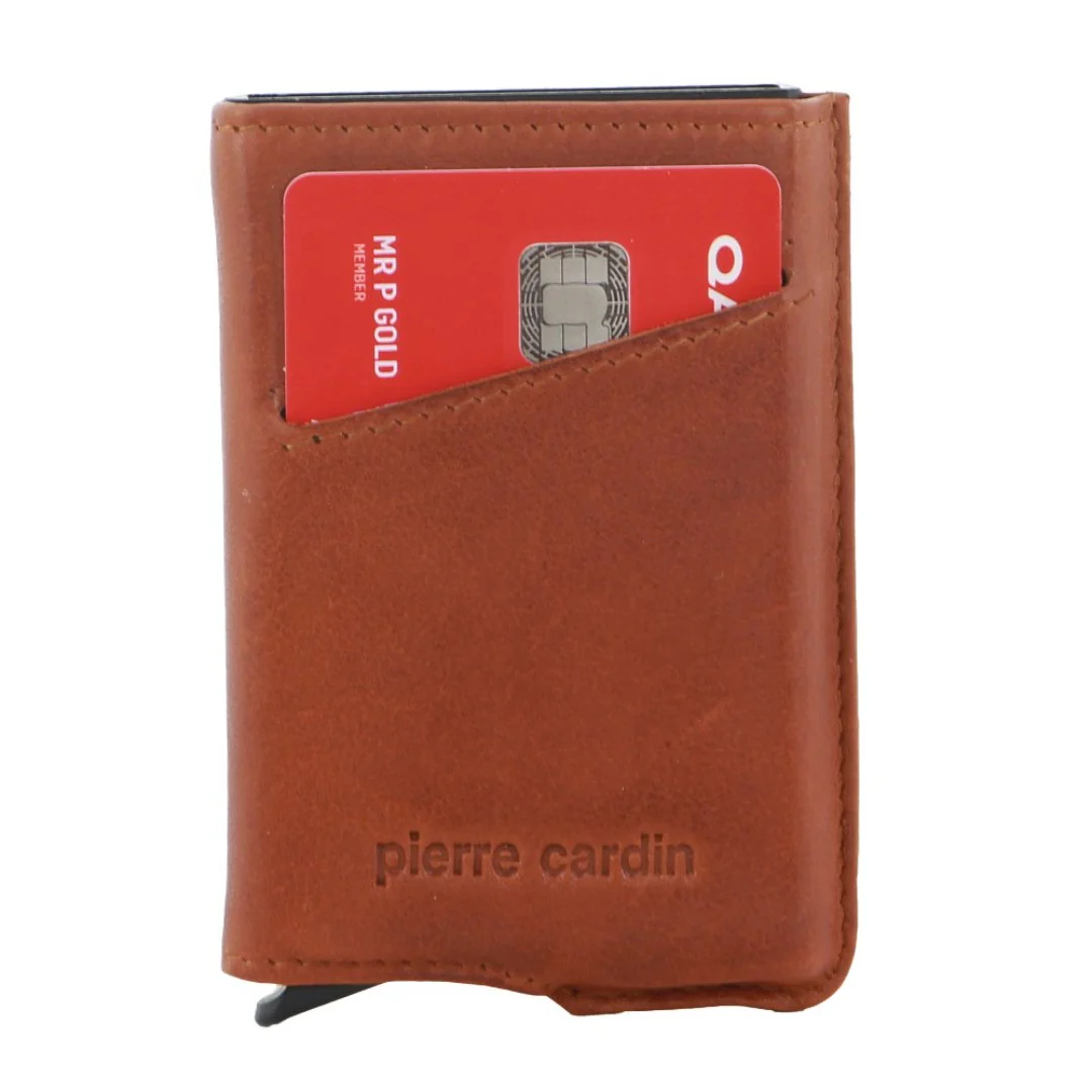 Pierre Cardin Leather Smart Slide Card Holder Tab Wallet - Image 2