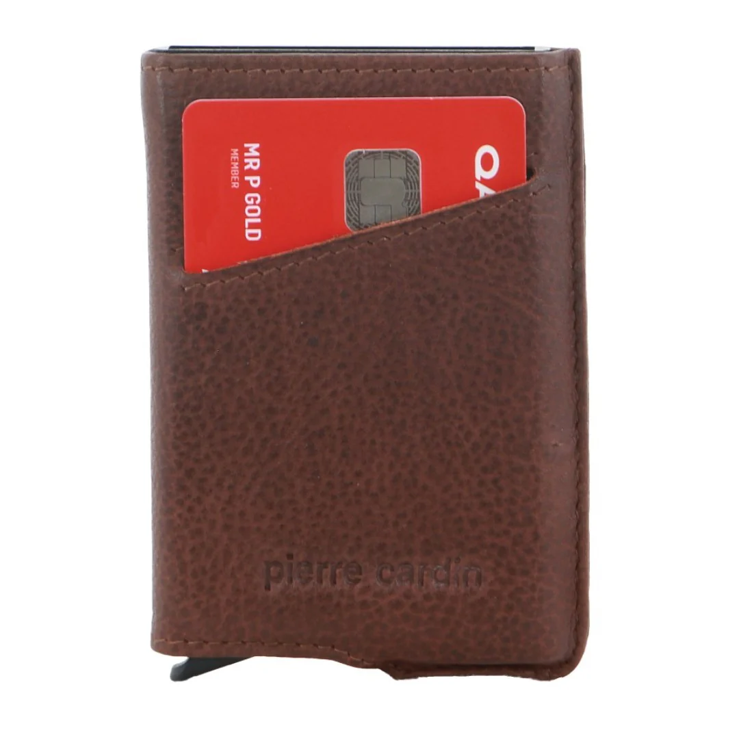 Pierre Cardin Leather Smart Slide Card Holder Tab Wallet - Image 2