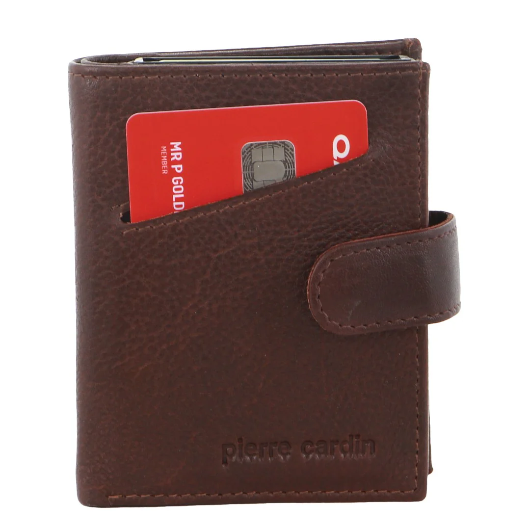 Pierre Cardin Leather Smart Slide Card Holder Tab Wallet - Image 3