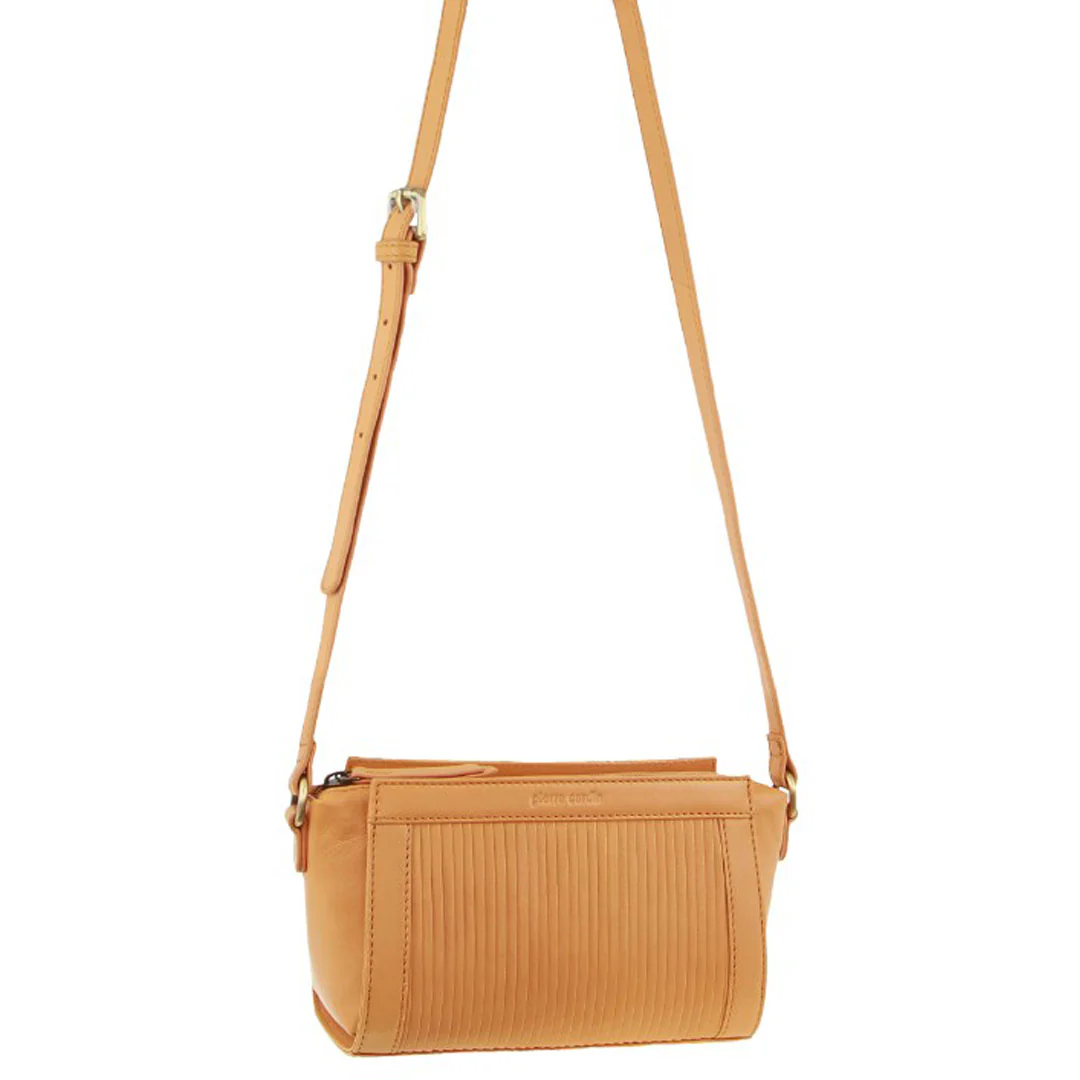Pierre Cardin Leather Pleated Design Crossbody Bag - Image 3