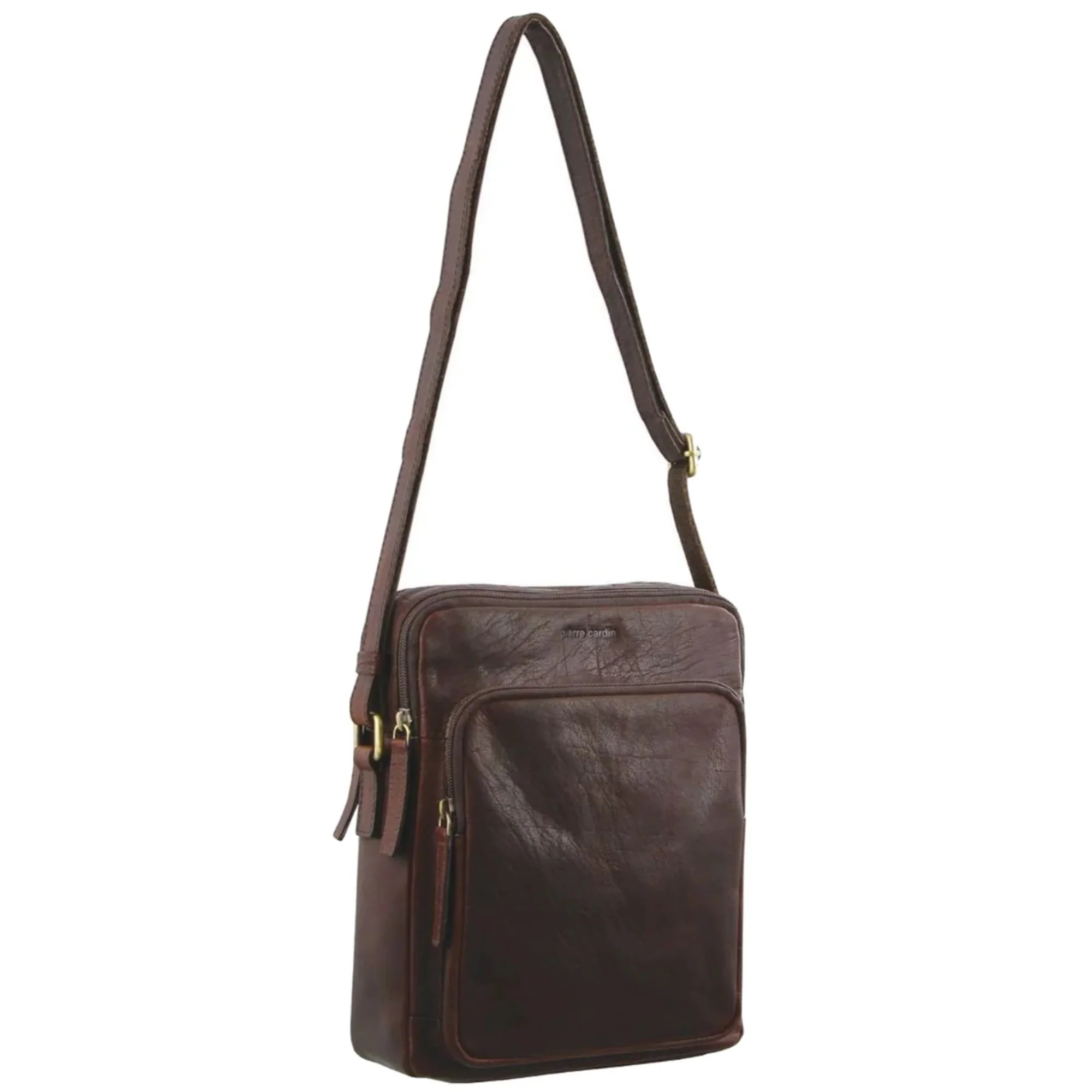 Pierre Cardin Leather Unisex Cross-Body Bag