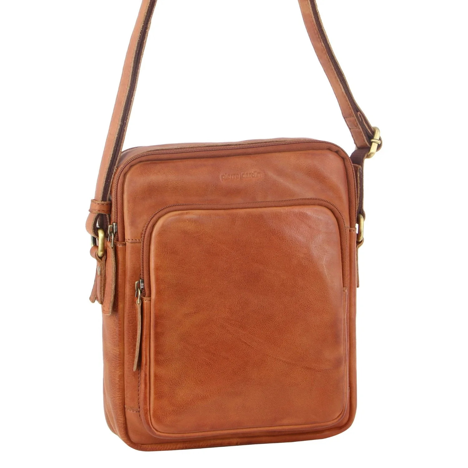 Pierre Cardin Leather Unisex Cross-Body Bag - Image 3