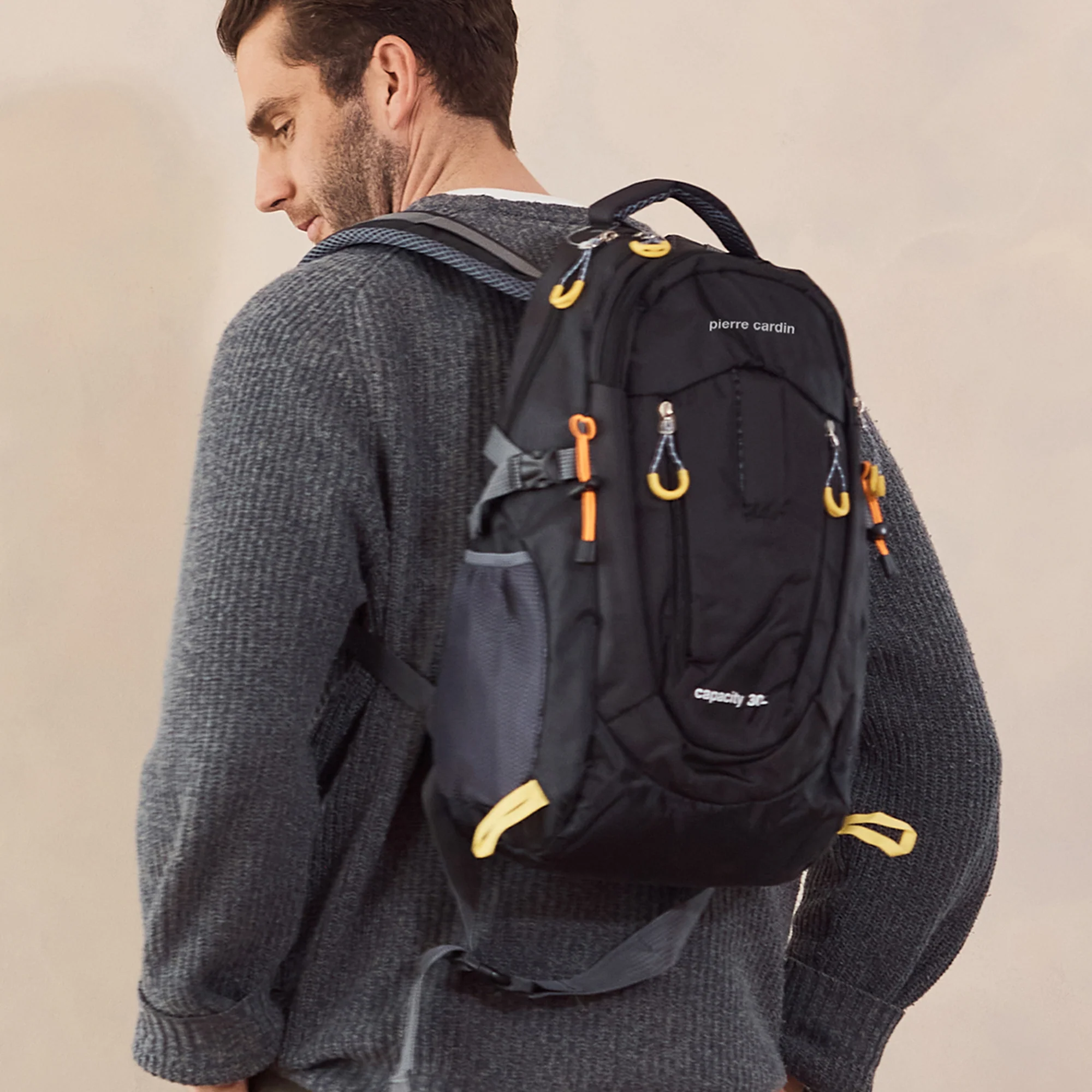 Pierre Cardin Mens 30L Nylon Adventure Backpack - Image 2