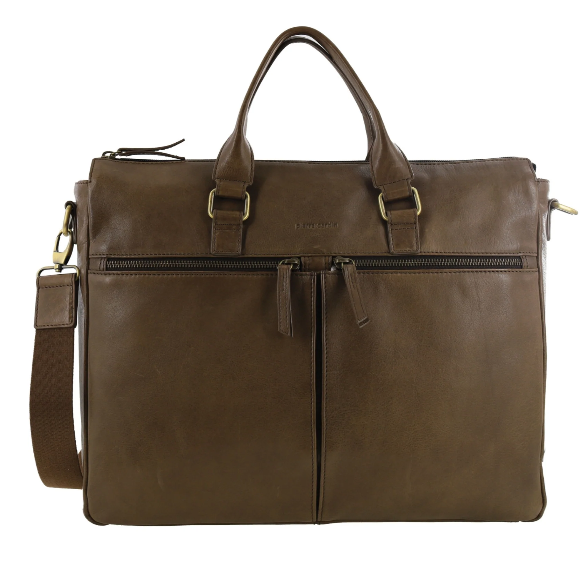 Pierre Cardin Men's Italian Leather Business Briefcase/Messenger Bag - Image 3