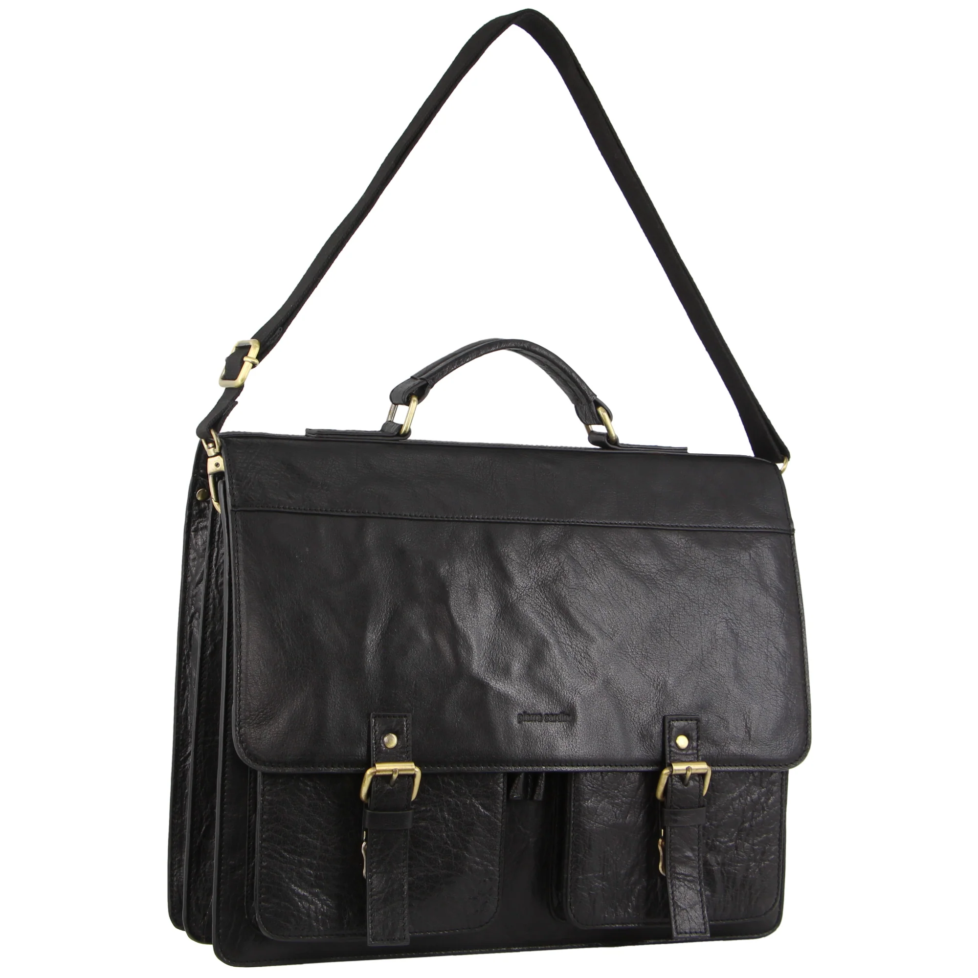 Pierre Cardin Men's Leather Business/Computer Bag - Image 2