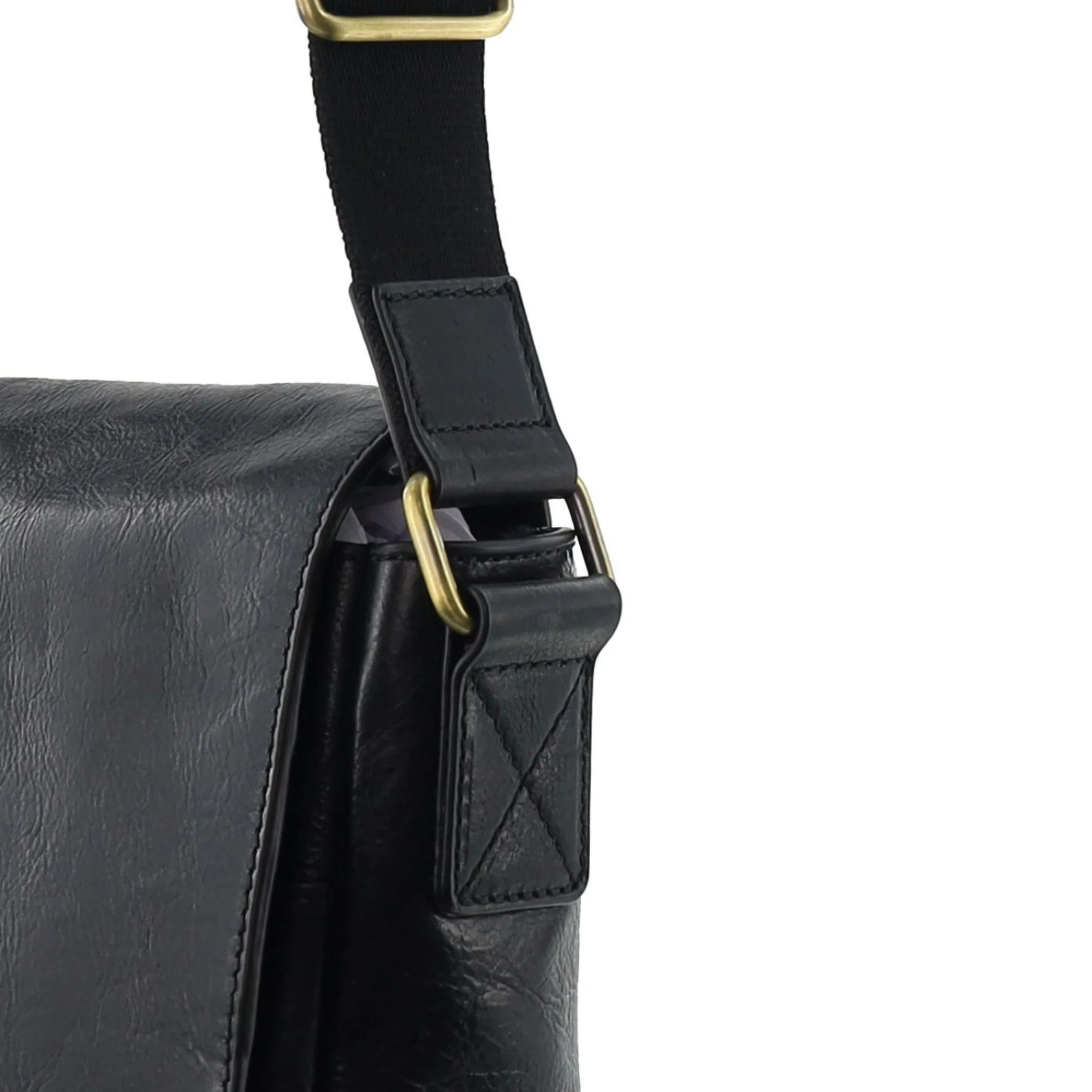Pierre Cardin Men's Leather Classic Messenger/Computer Bag - Image 6