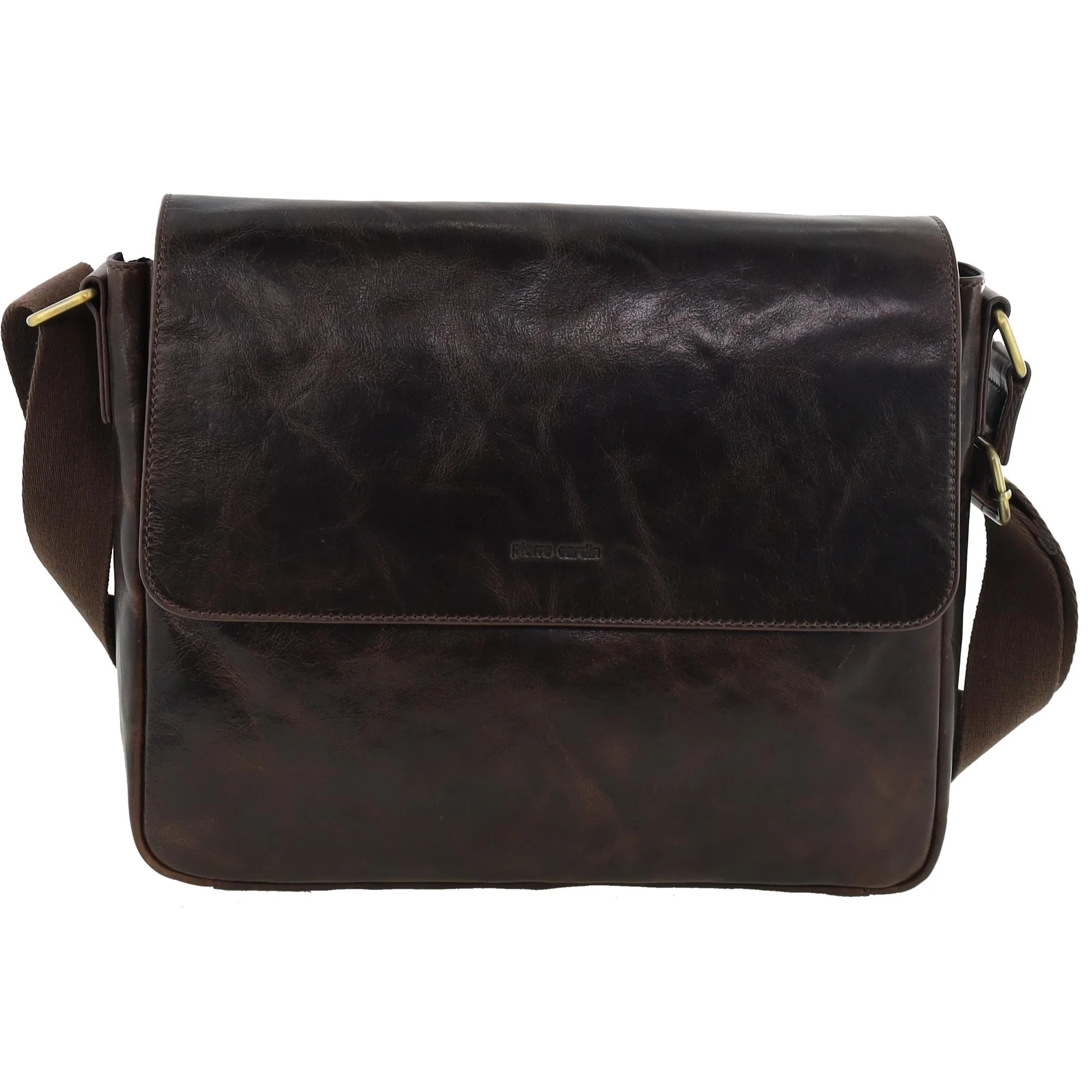 Pierre Cardin Men's Leather Classic Messenger/Computer Bag - Image 4