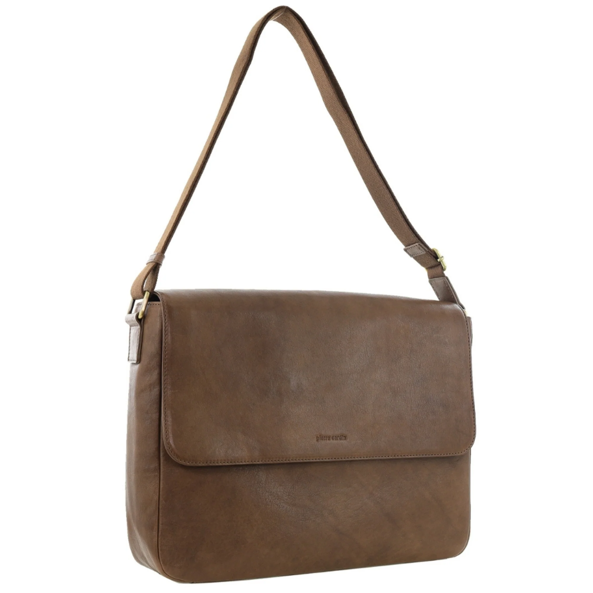 Pierre Cardin Mens Leather Messenger Bag