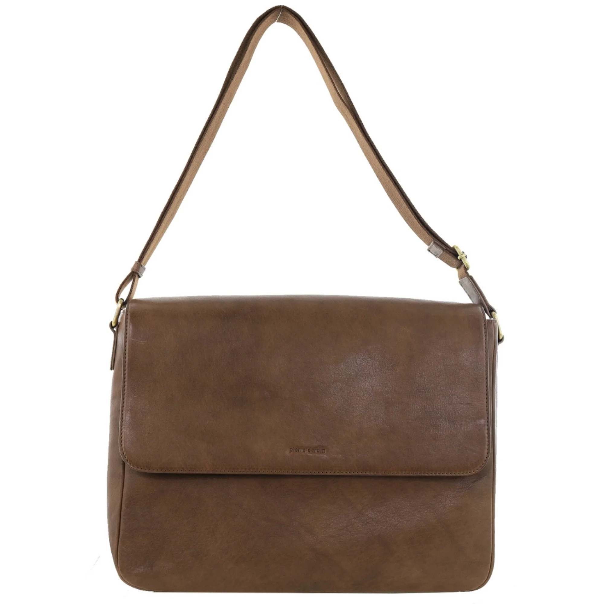 Pierre Cardin Mens Leather Messenger Bag - Image 3