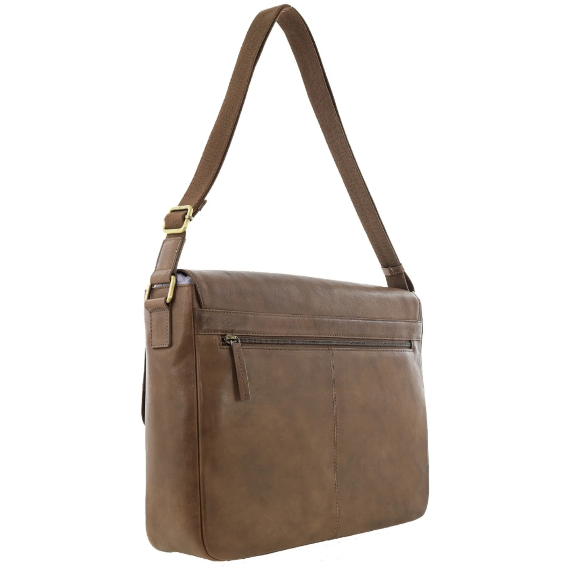 Pierre Cardin Mens Leather Messenger Bag - Image 4