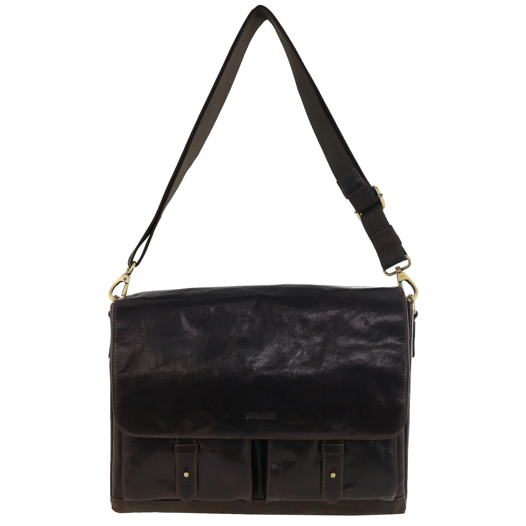 Pierre Cardin Men's Leather Computer Bag - Image 3