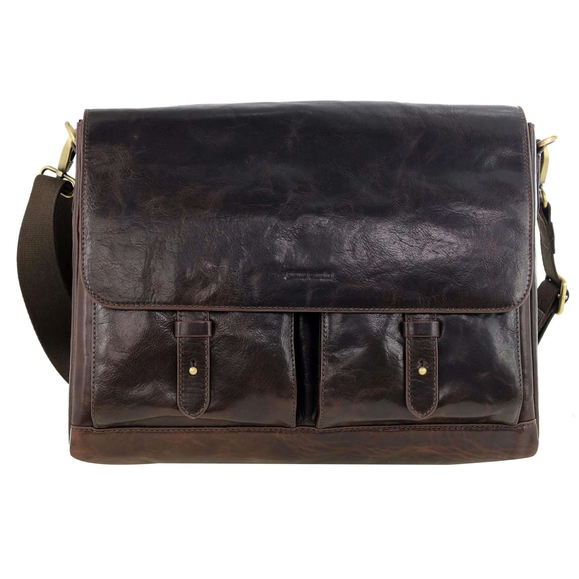 Pierre Cardin Men's Leather Computer Bag - Image 4
