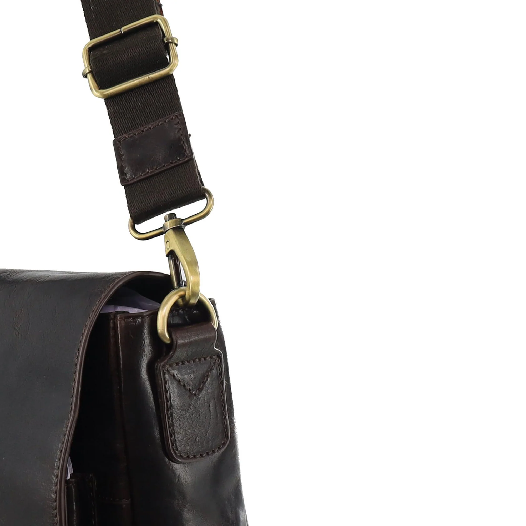 Pierre Cardin Men's Leather Computer Bag - Image 6