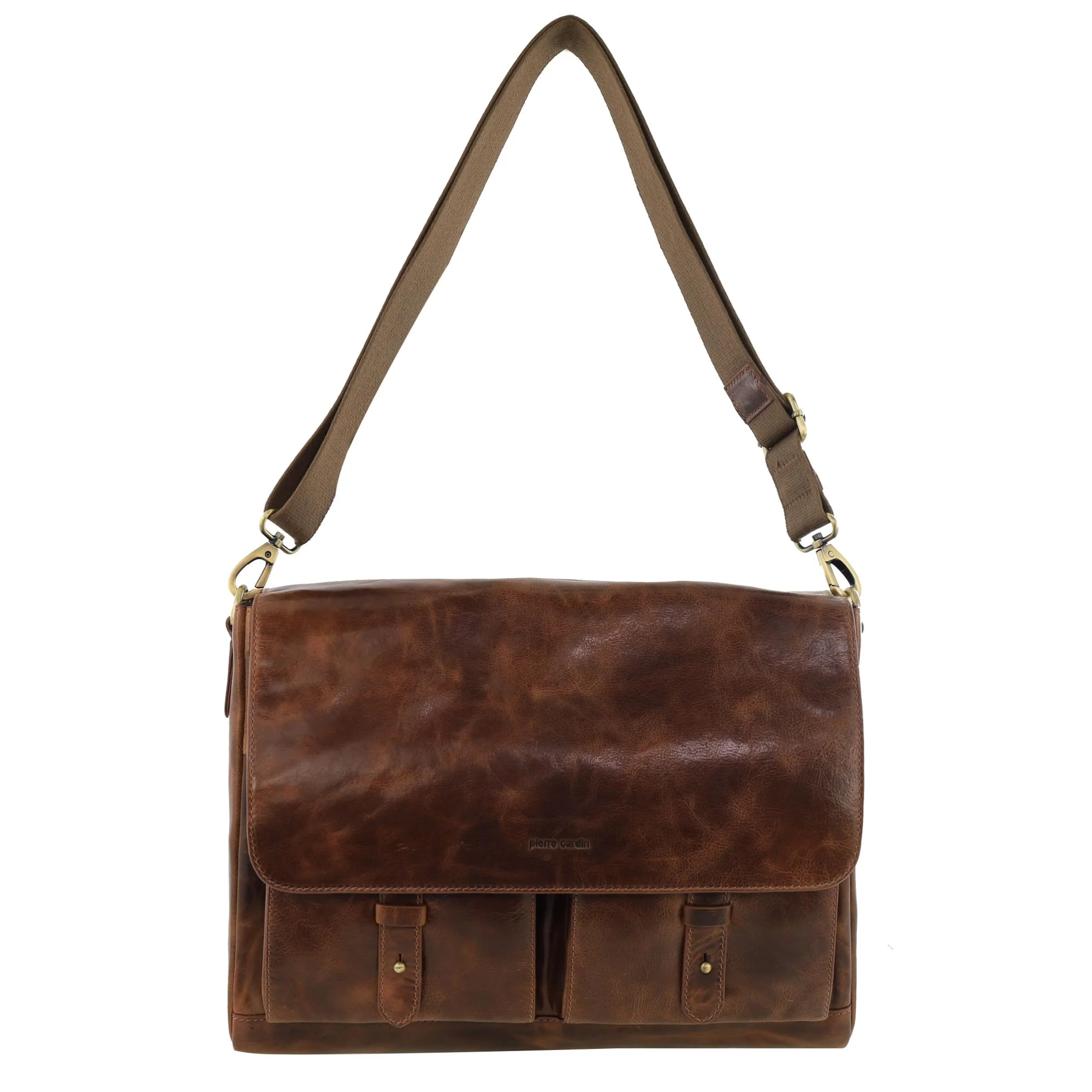 Pierre Cardin Men's Leather Computer Bag - Image 3